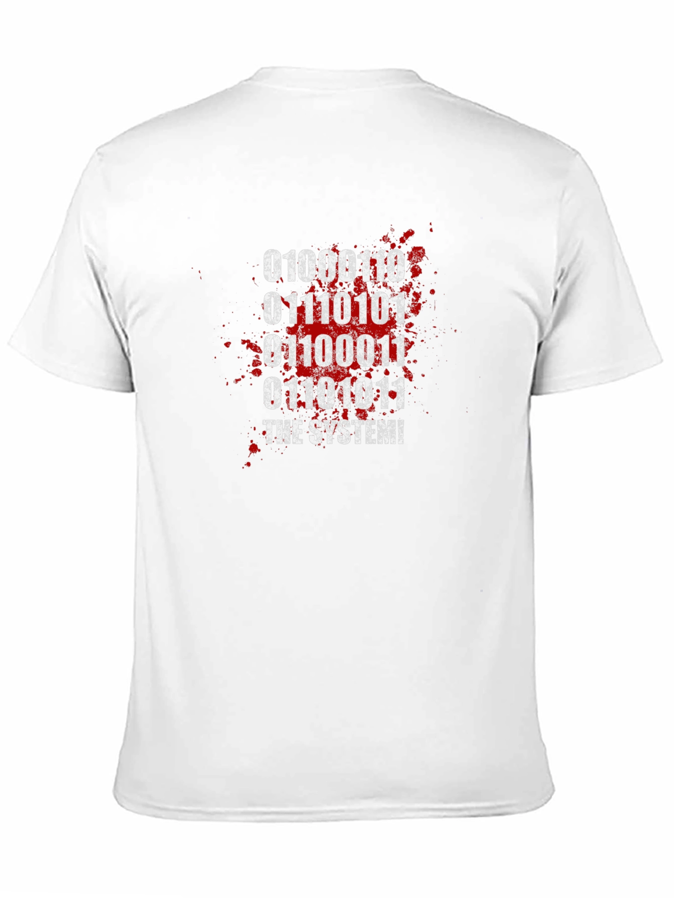 Hacker Binary Code T-Shirt - Defeat The System!