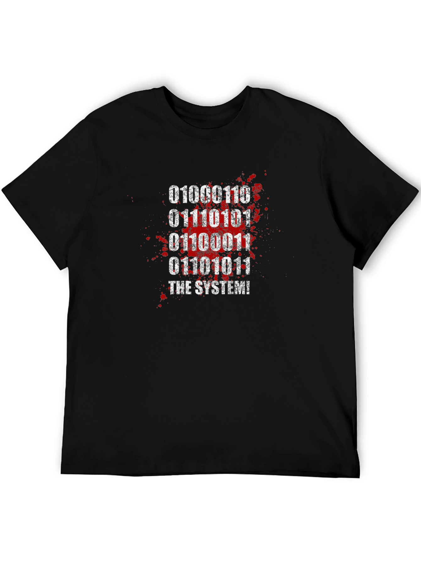 Hacker Binary Code T-Shirt - Defeat The System!