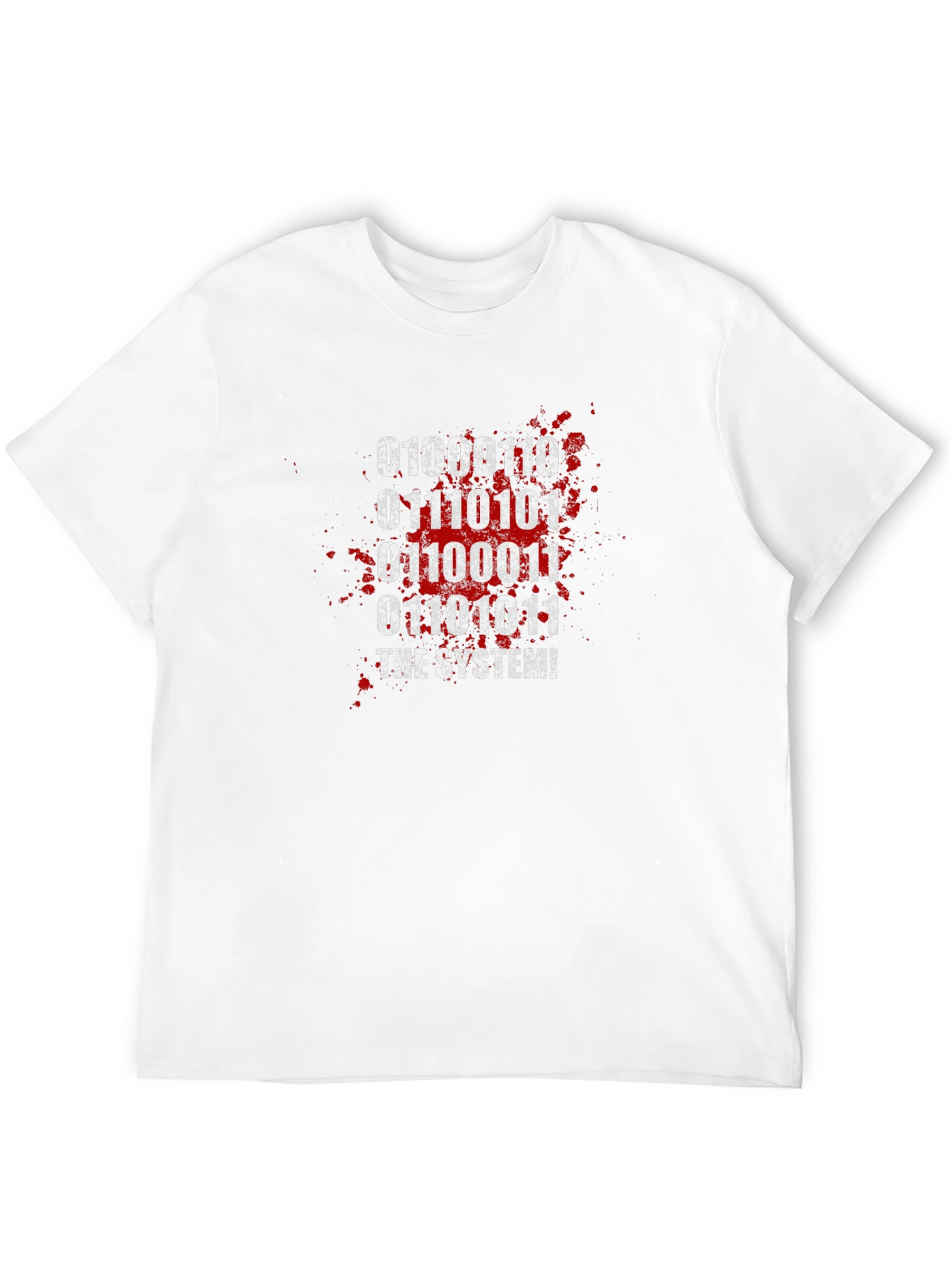 Hacker Binary Code T-Shirt - Defeat The System!