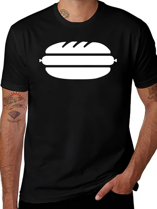 Hot Dog Graphic Tee - Unisex Black T-Shirt