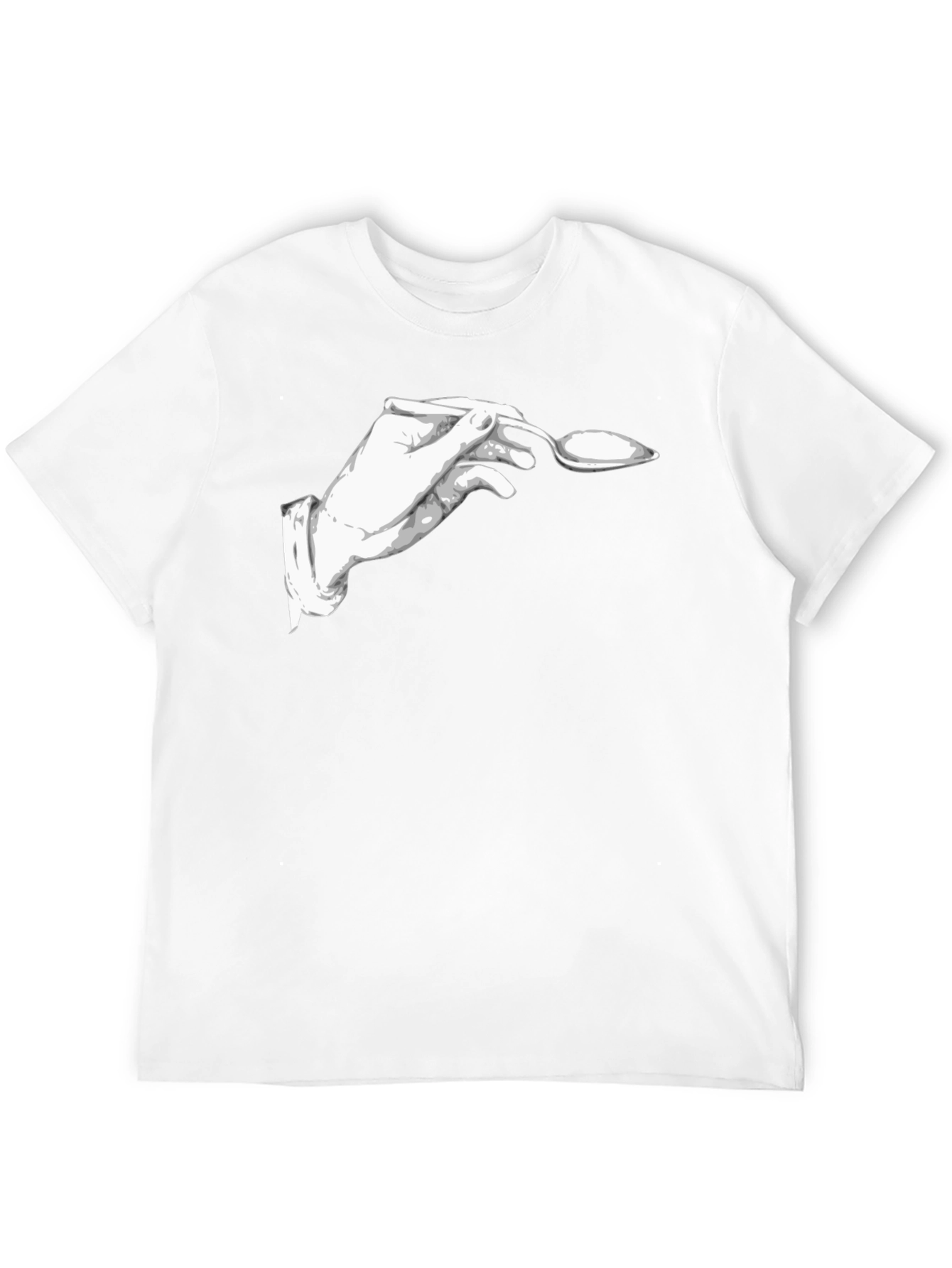 Elegant Spoon Hand Black T-Shirt