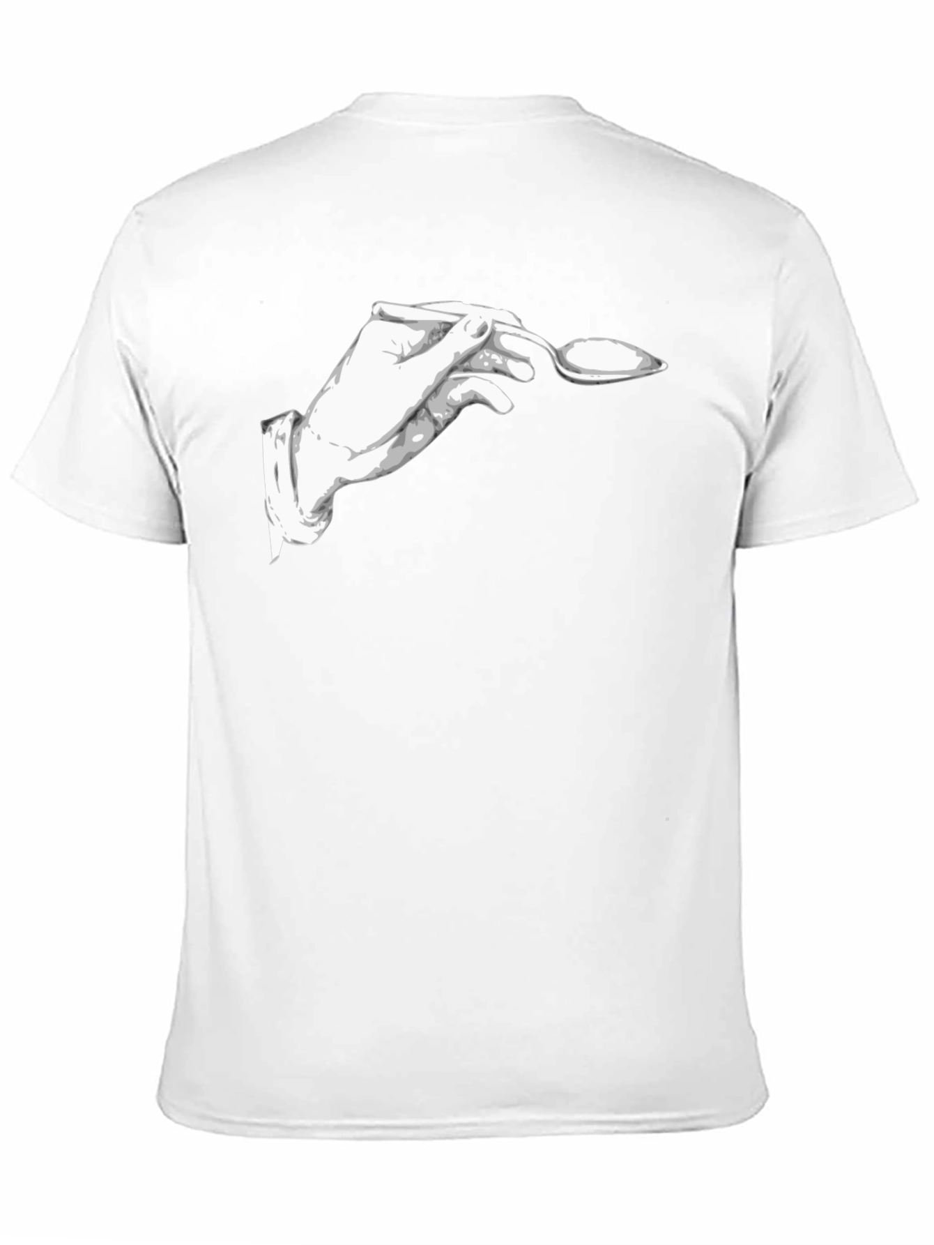 Elegant Spoon Hand Black T-Shirt