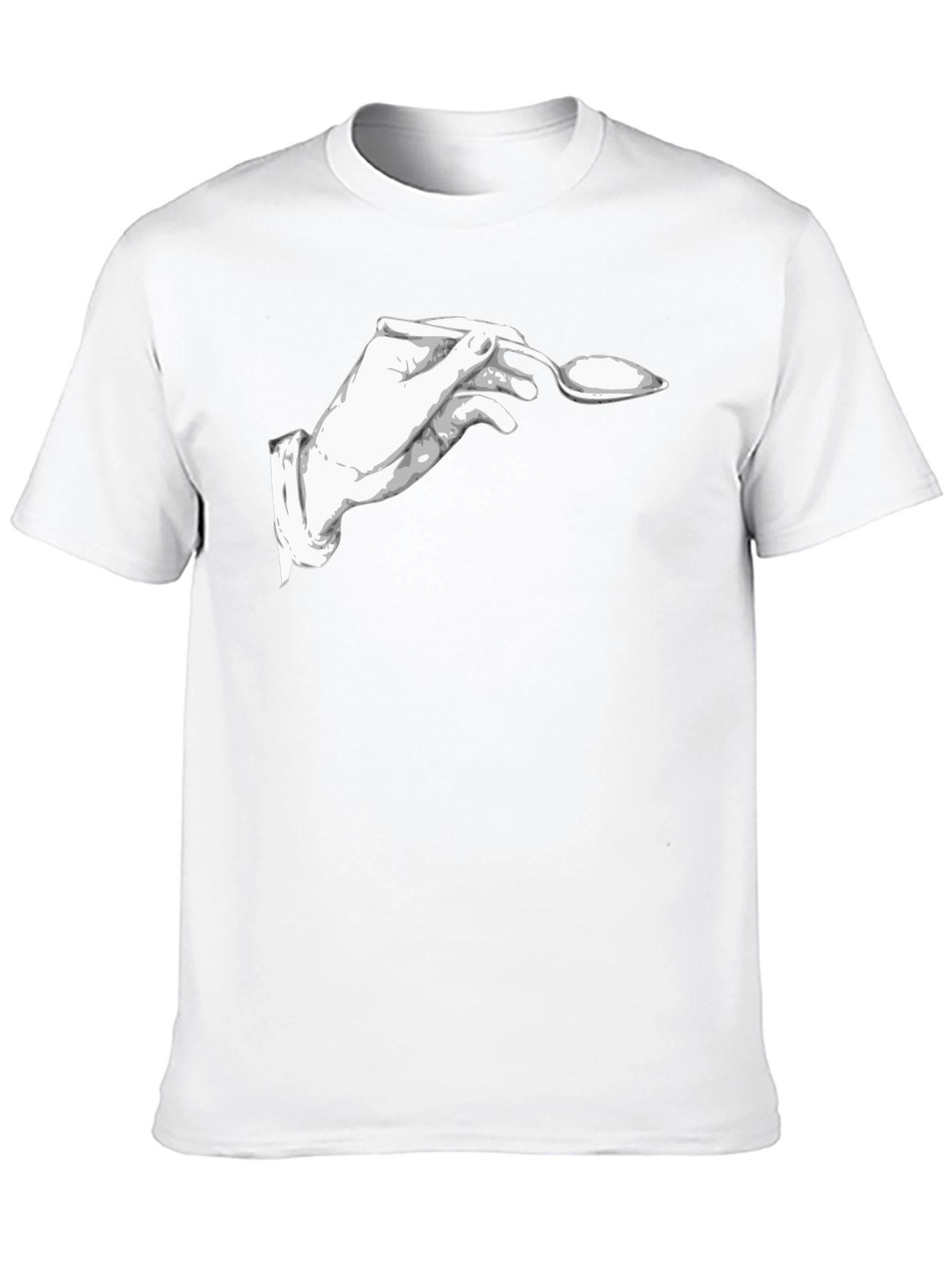 Elegant Spoon Hand Black T-Shirt