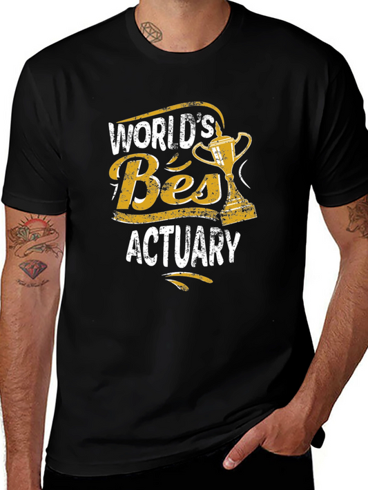 Worlds Best Actuary Graphic Tee - Black