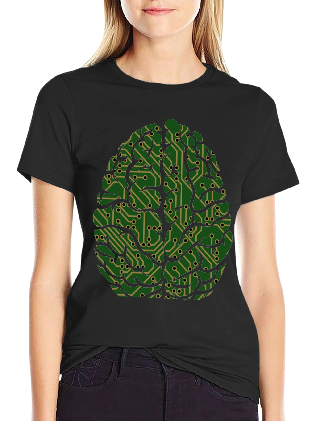 Circuit Brain Graphic Tee - Mens Cool Science T-Shirt