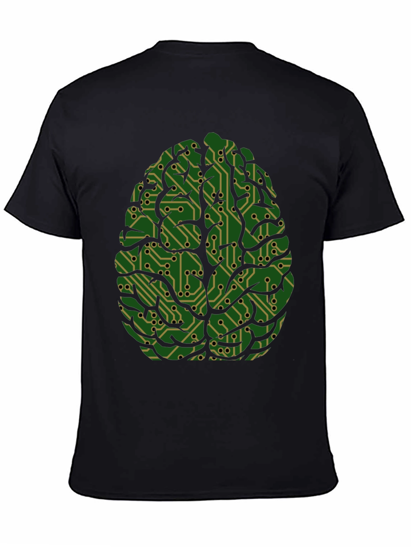 Circuit Brain Graphic Tee - Mens Cool Science T-Shirt