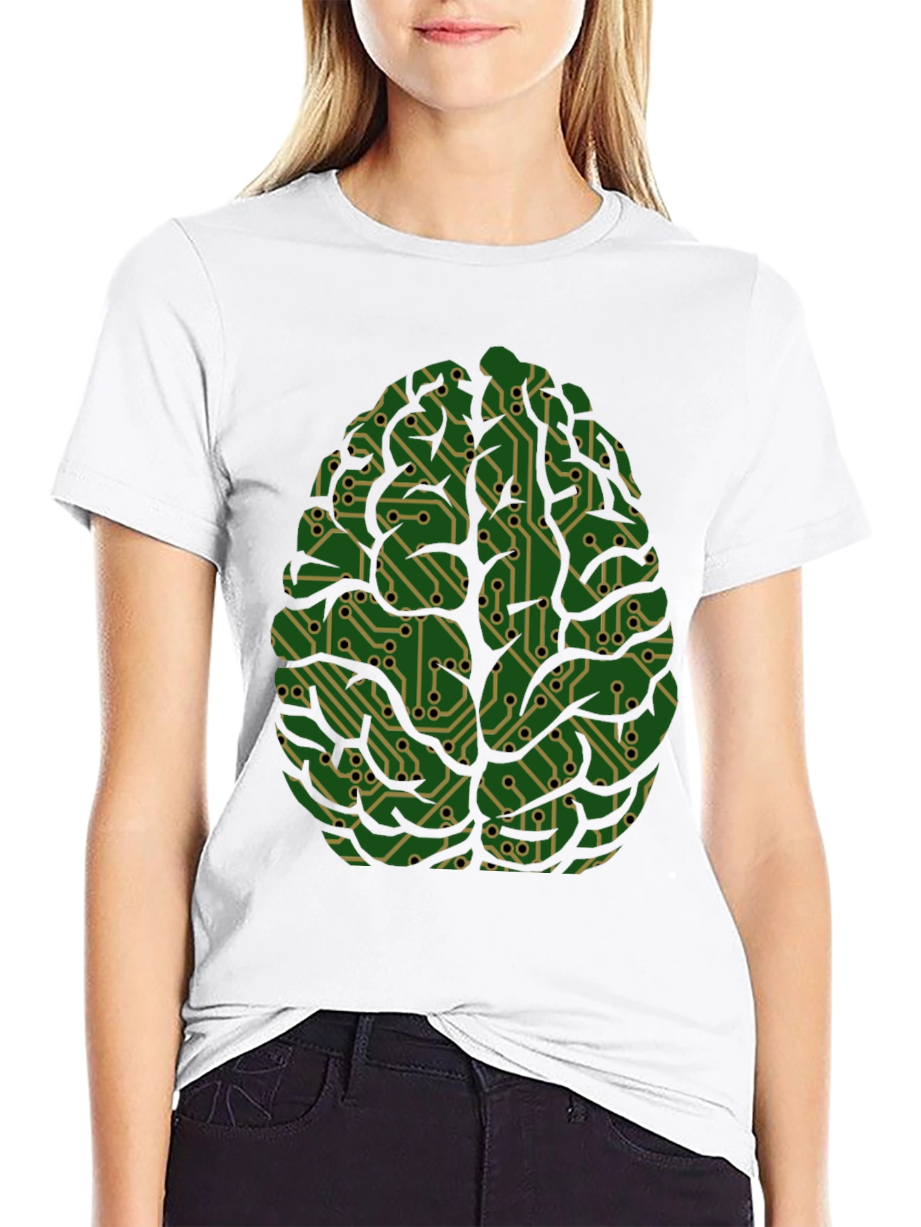 Circuit Brain Graphic Tee - Mens Cool Science T-Shirt