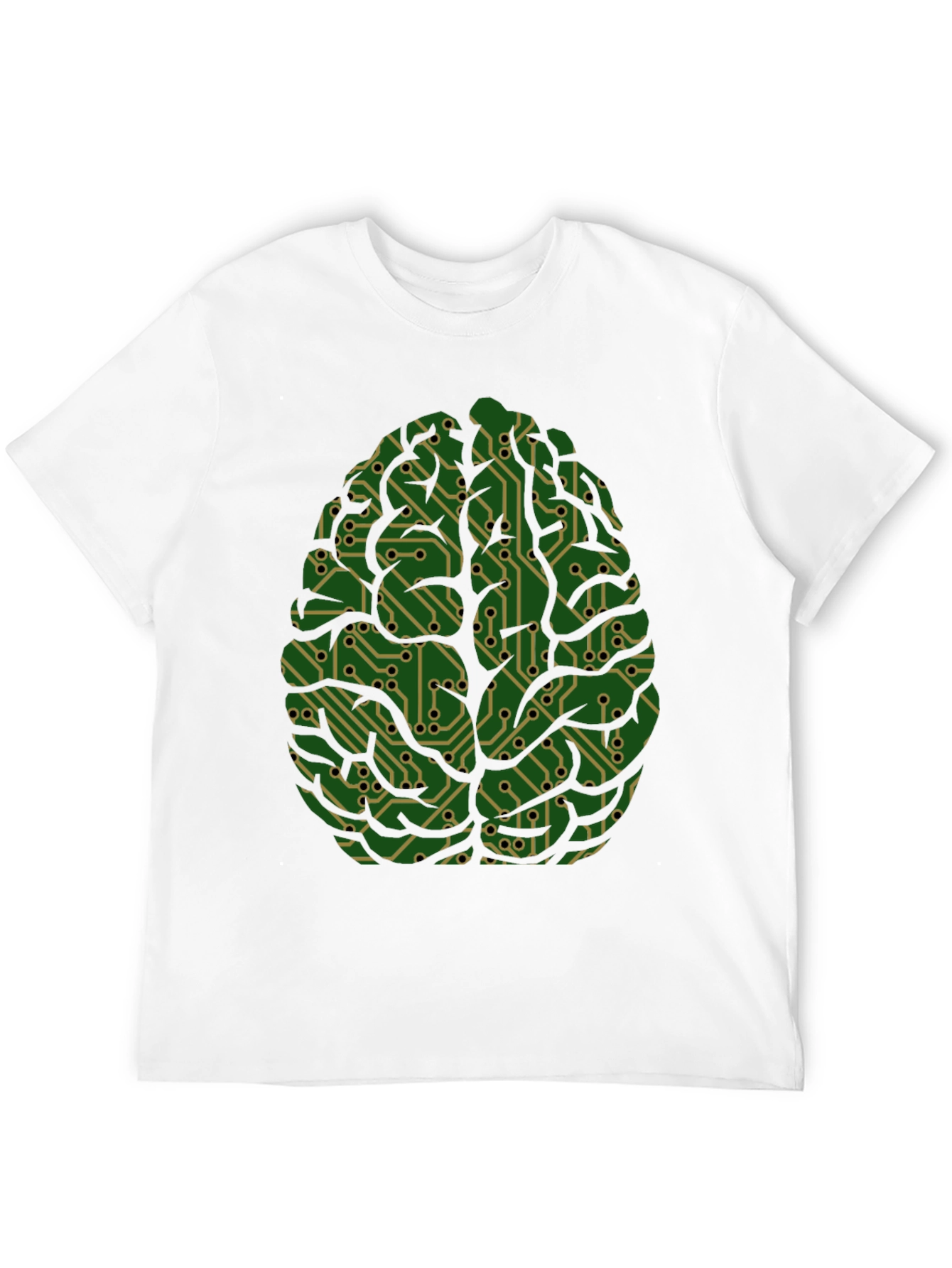 Circuit Brain Graphic Tee - Mens Cool Science T-Shirt