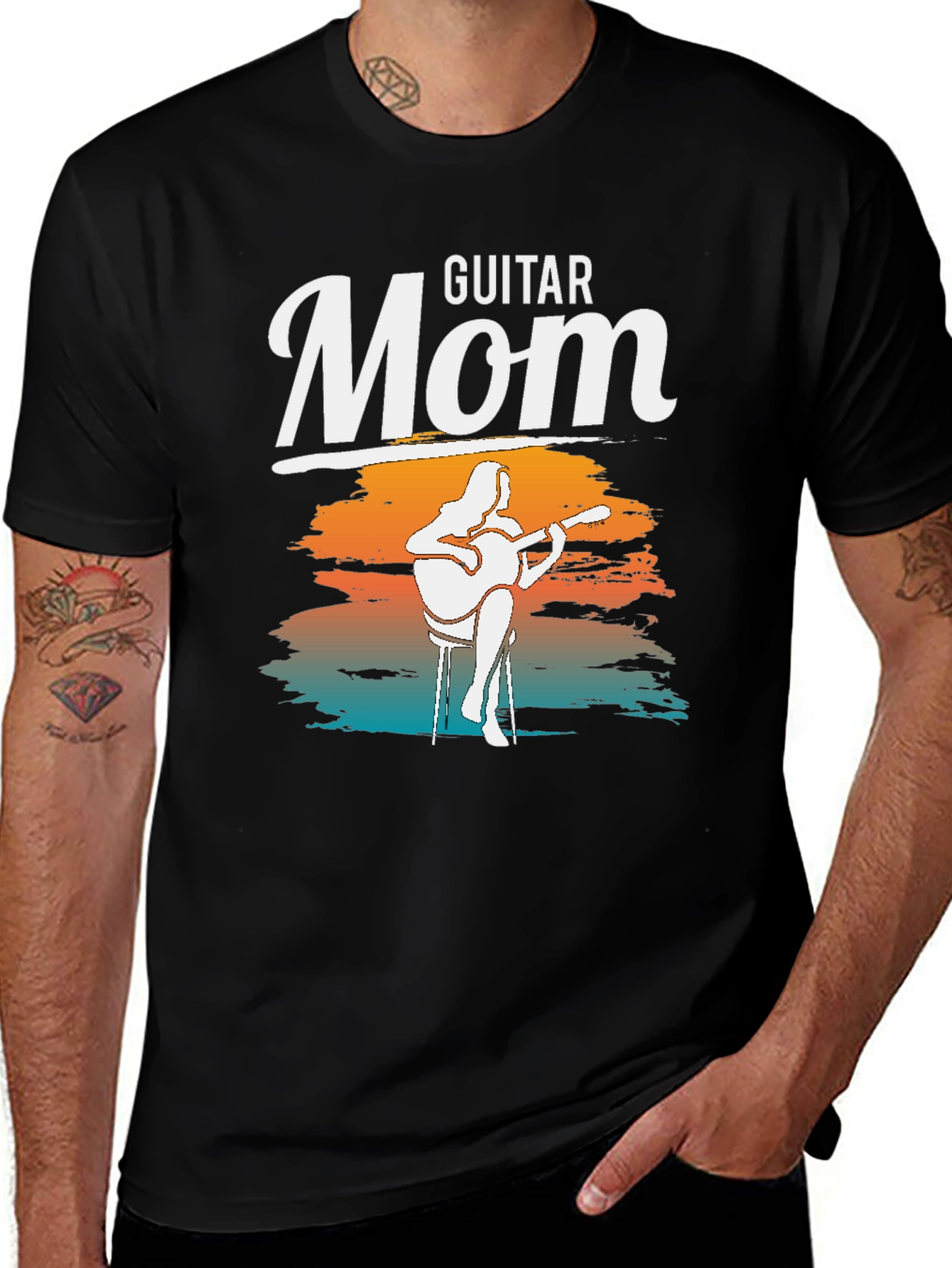 Guitar Mom Graphic T-Shirt