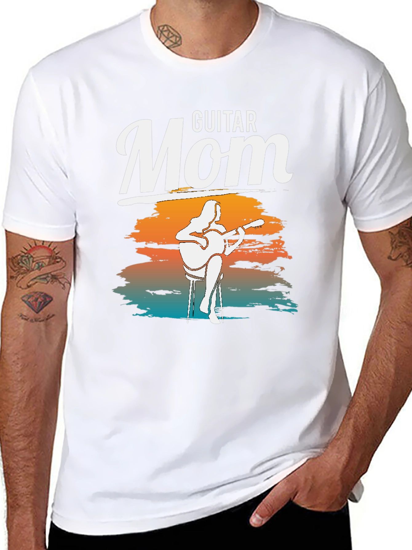 Guitar Mom Graphic T-Shirt