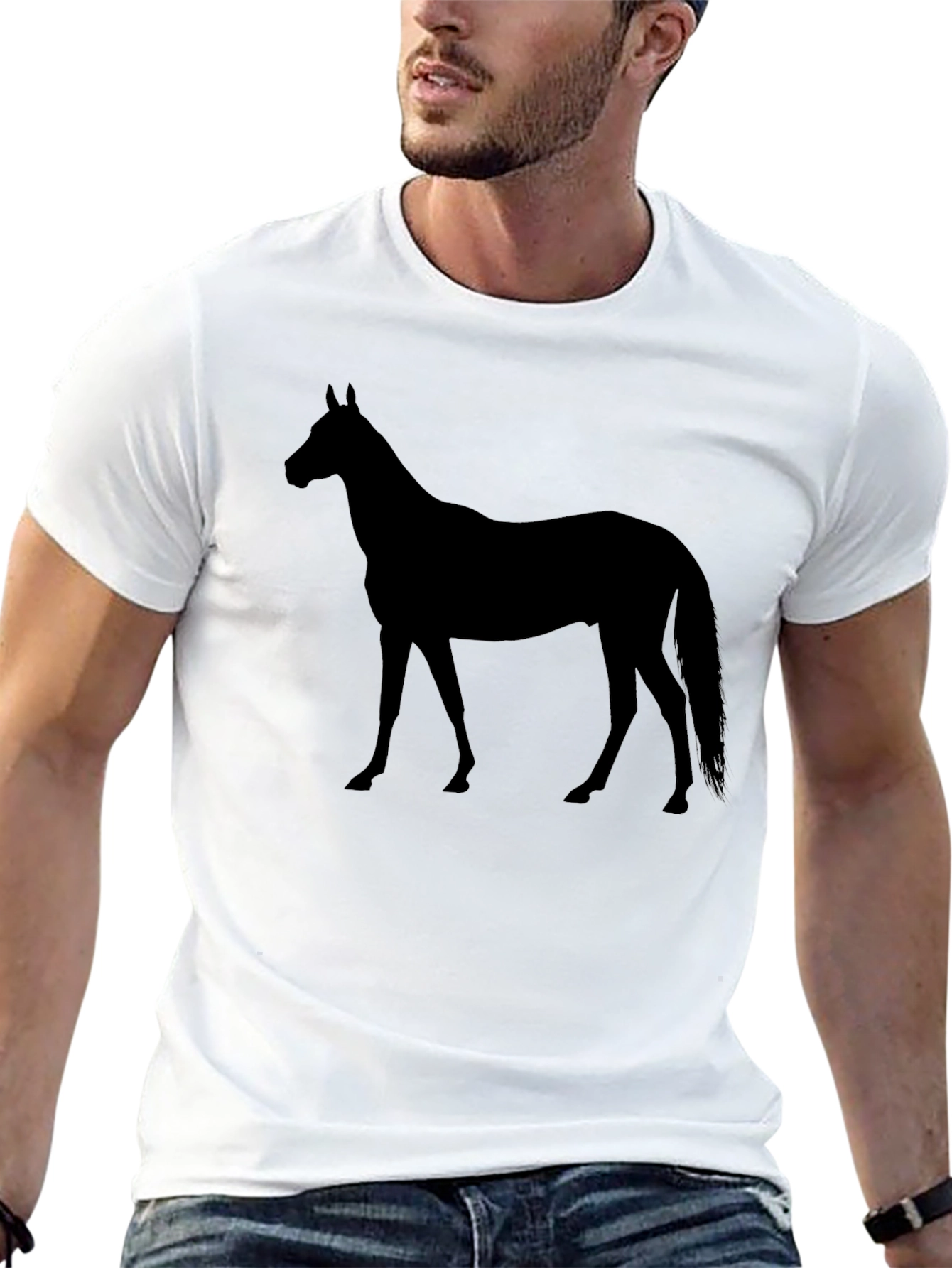 Black Horse Silhouette Graphic Tee