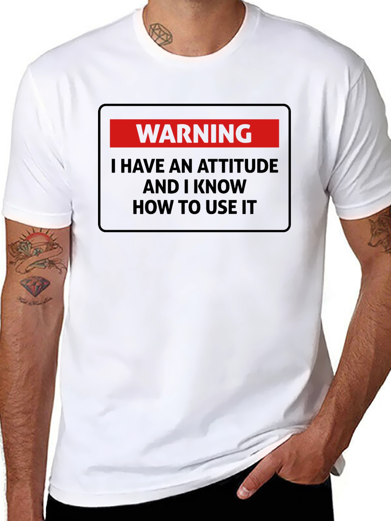 Warning Attitude T-Shirt - Sarcastic Statement Tee