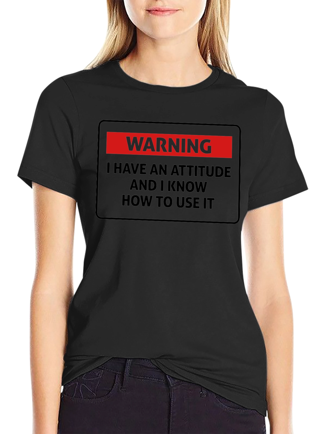 Warning Attitude T-Shirt - Sarcastic Statement Tee