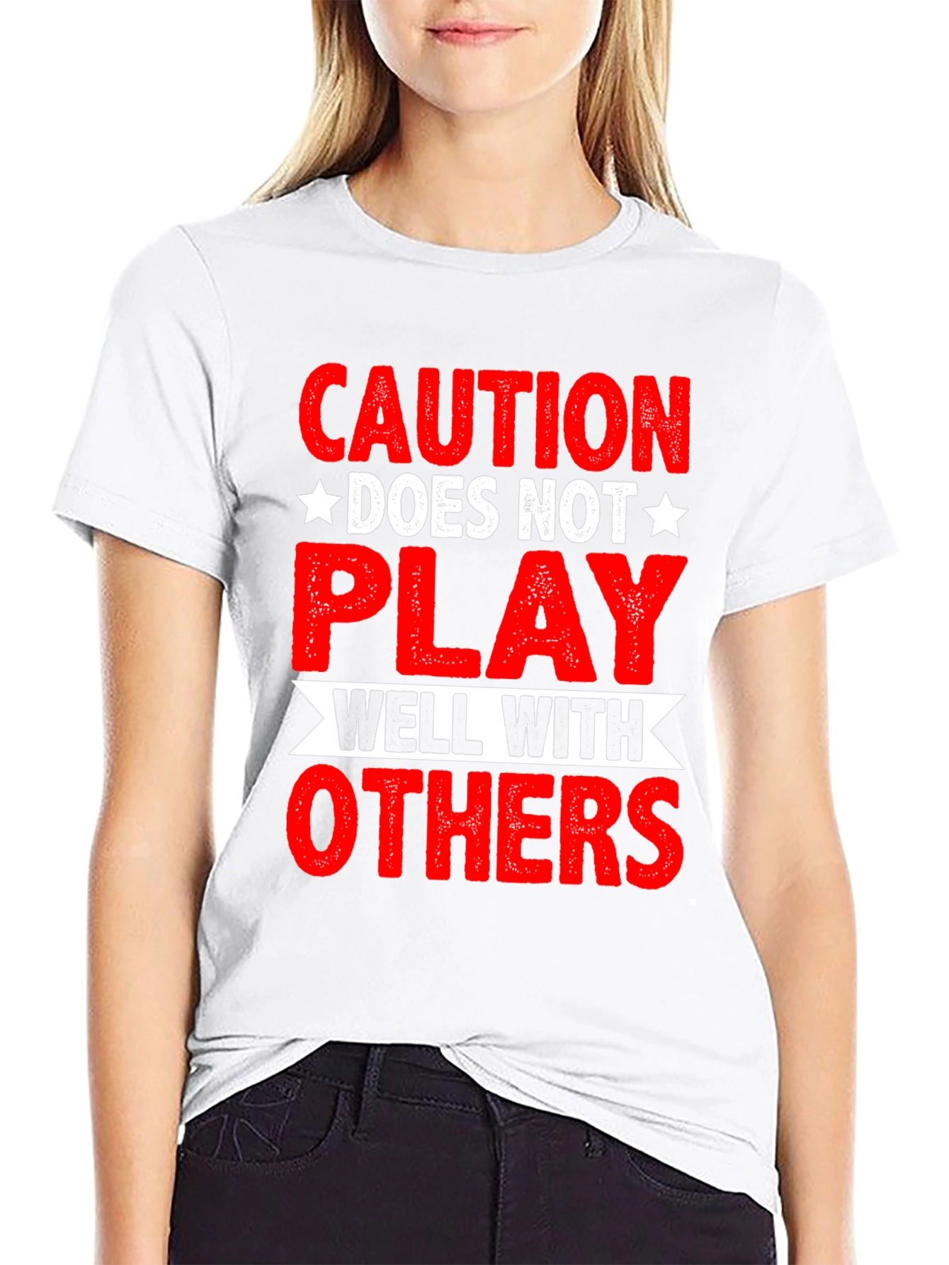 Caution: Does Not Play Well With Others Graphic Tee