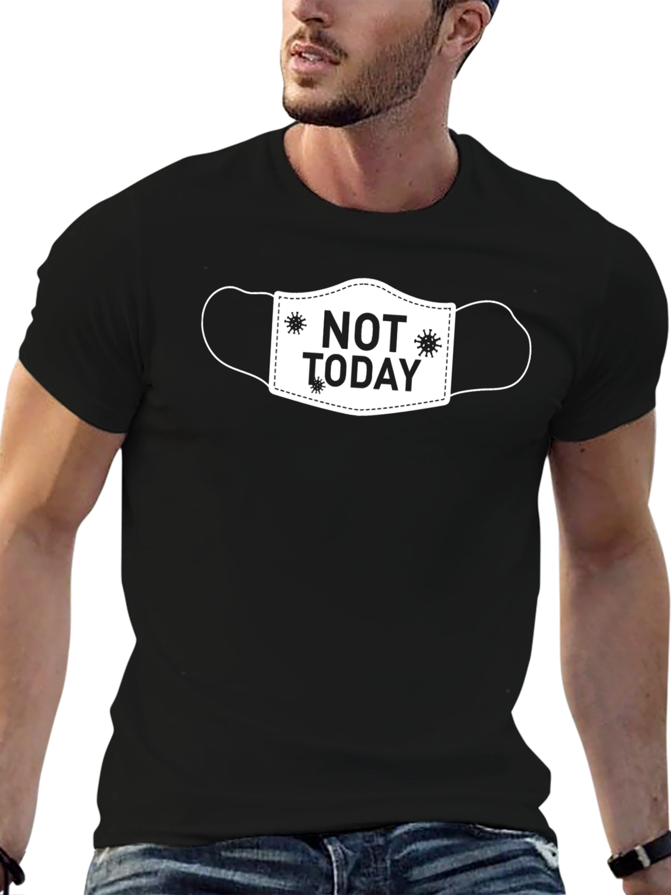 Not Today Mask T-Shirt Funny Sarcastic Graphic Tee