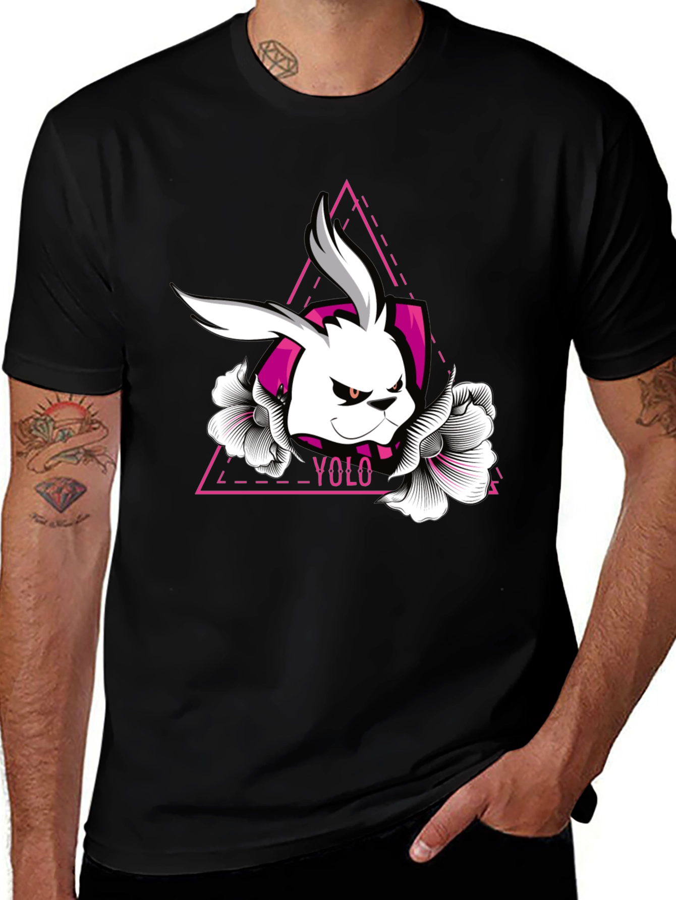 YOLO Rabbit Graphic Tee - Unique Design!