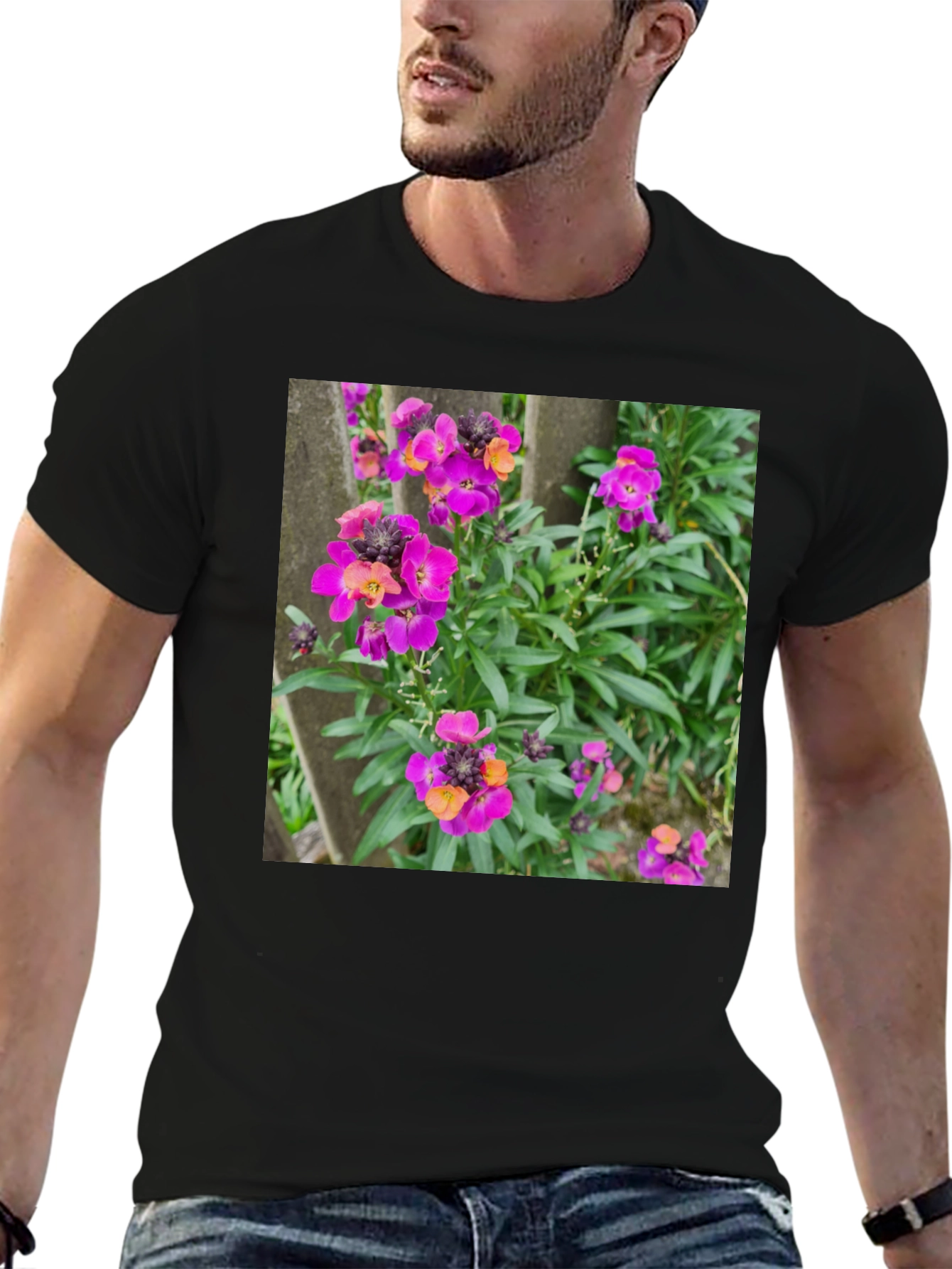 Floral T-Shirt - Purple Wallflowers