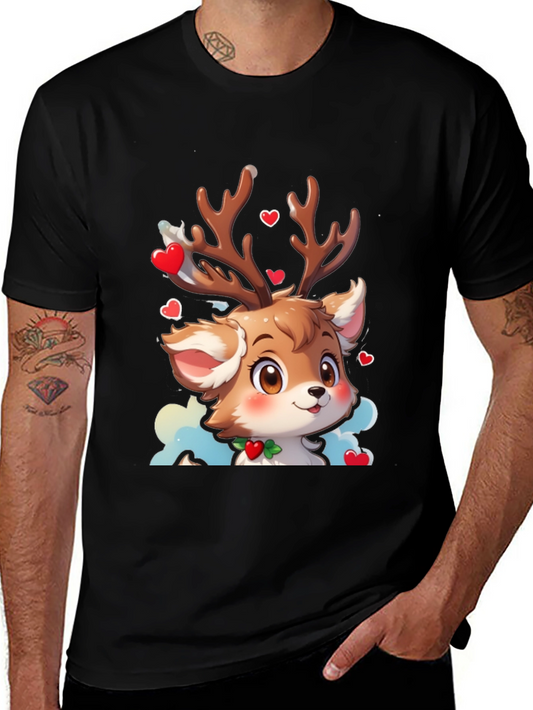 Cute Reindeer Cartoon T-Shirt