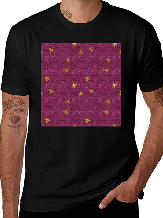 Honeycomb & Bee Print T-Shirt