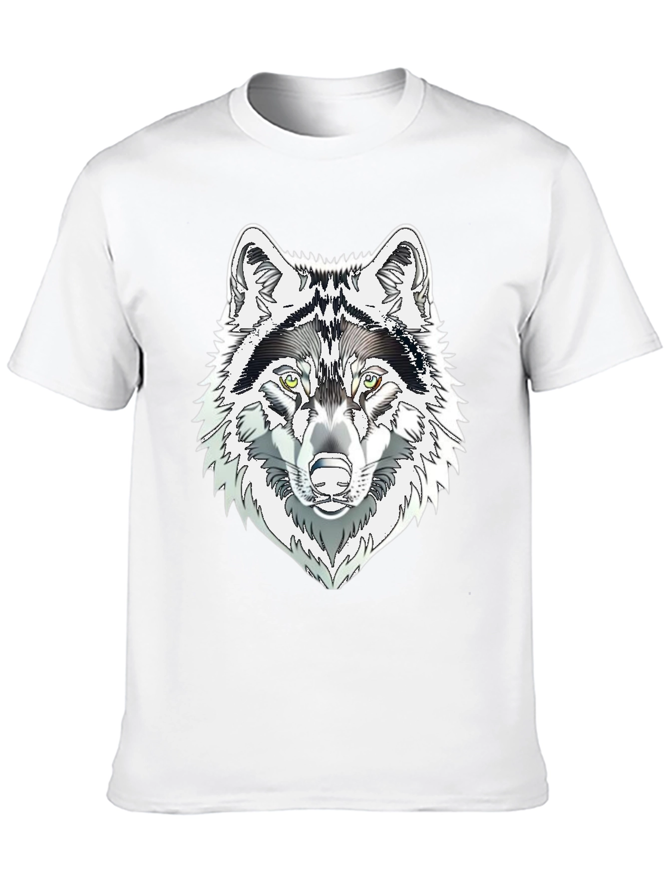 Wolf Graphic Print T-Shirt - Black