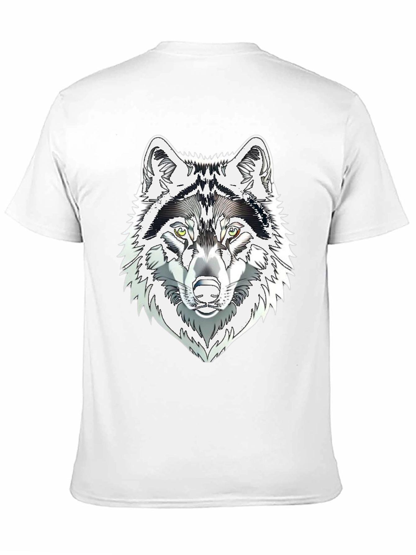 Wolf Graphic Print T-Shirt - Black