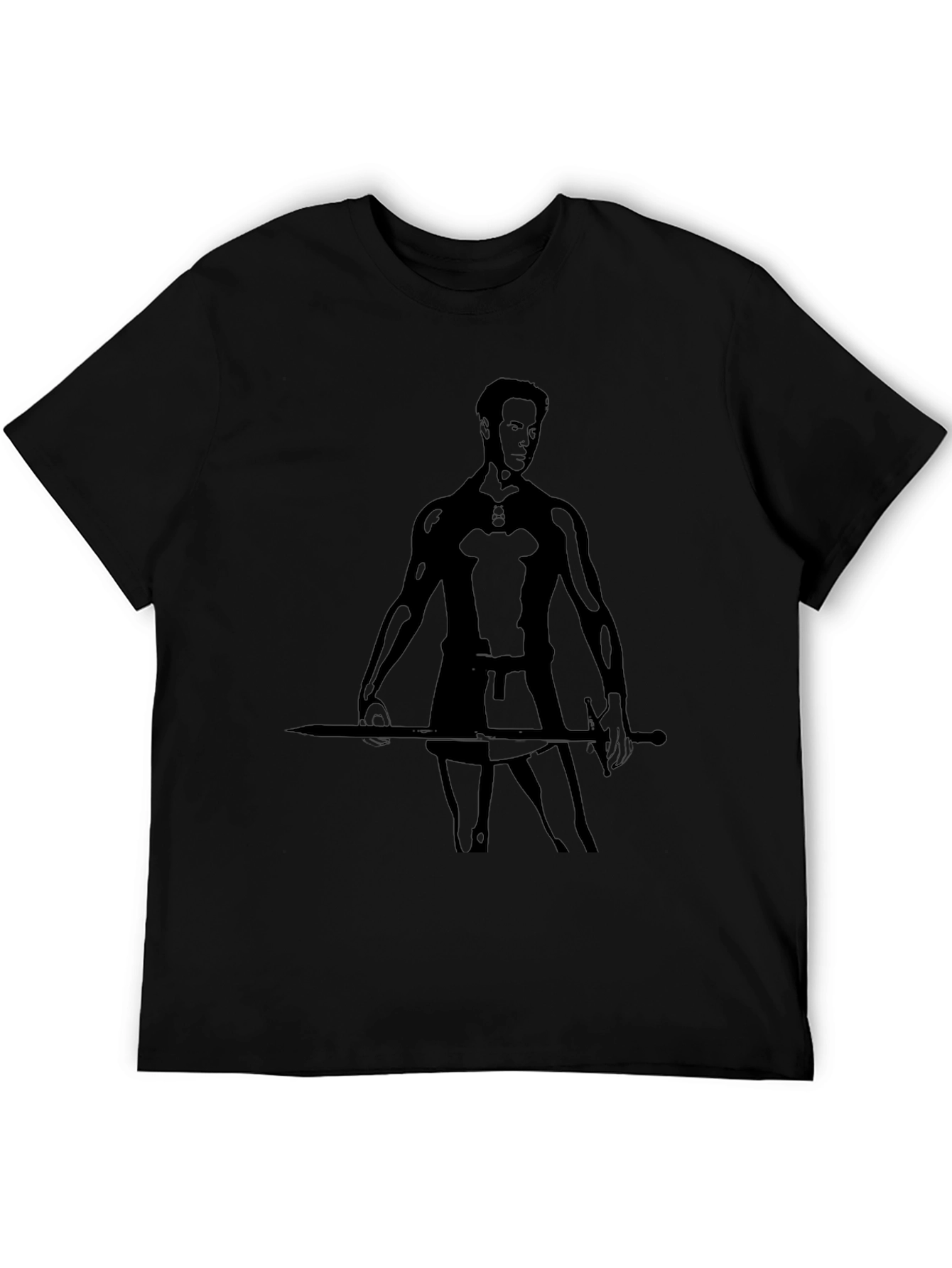 Silhouette Warrior T-Shirt - Mens Black Tee