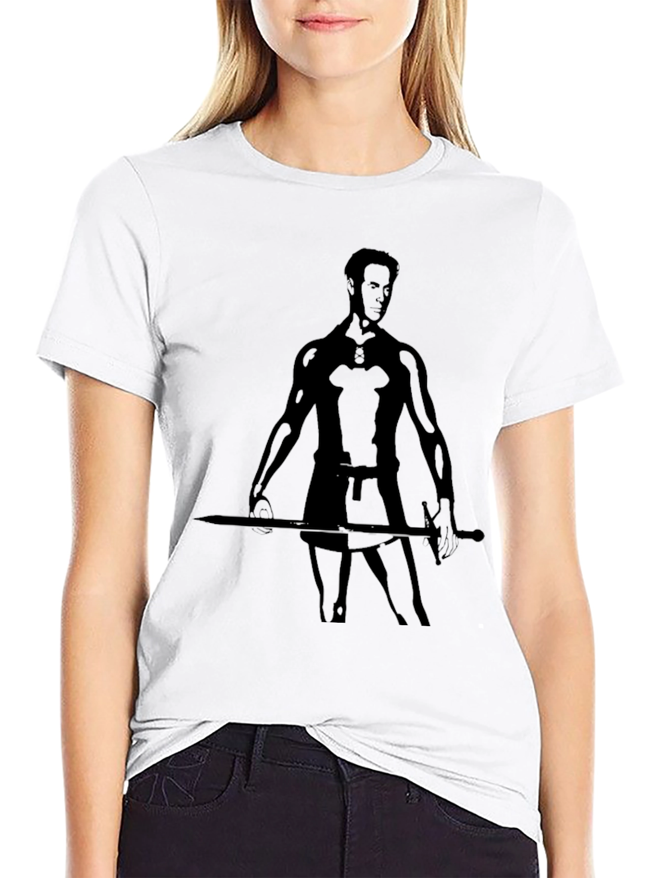 Silhouette Warrior T-Shirt - Mens Black Tee