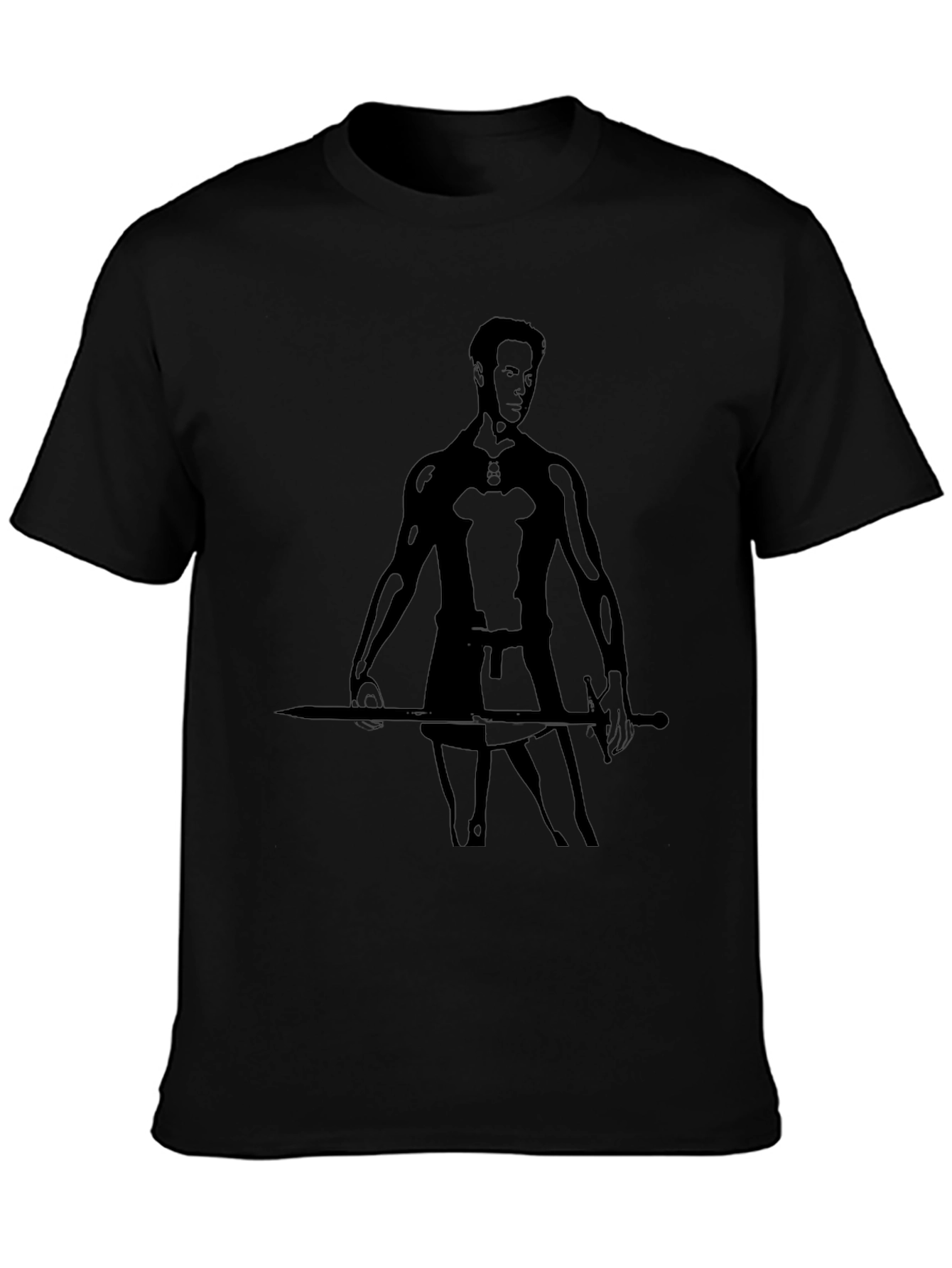 Silhouette Warrior T-Shirt - Mens Black Tee