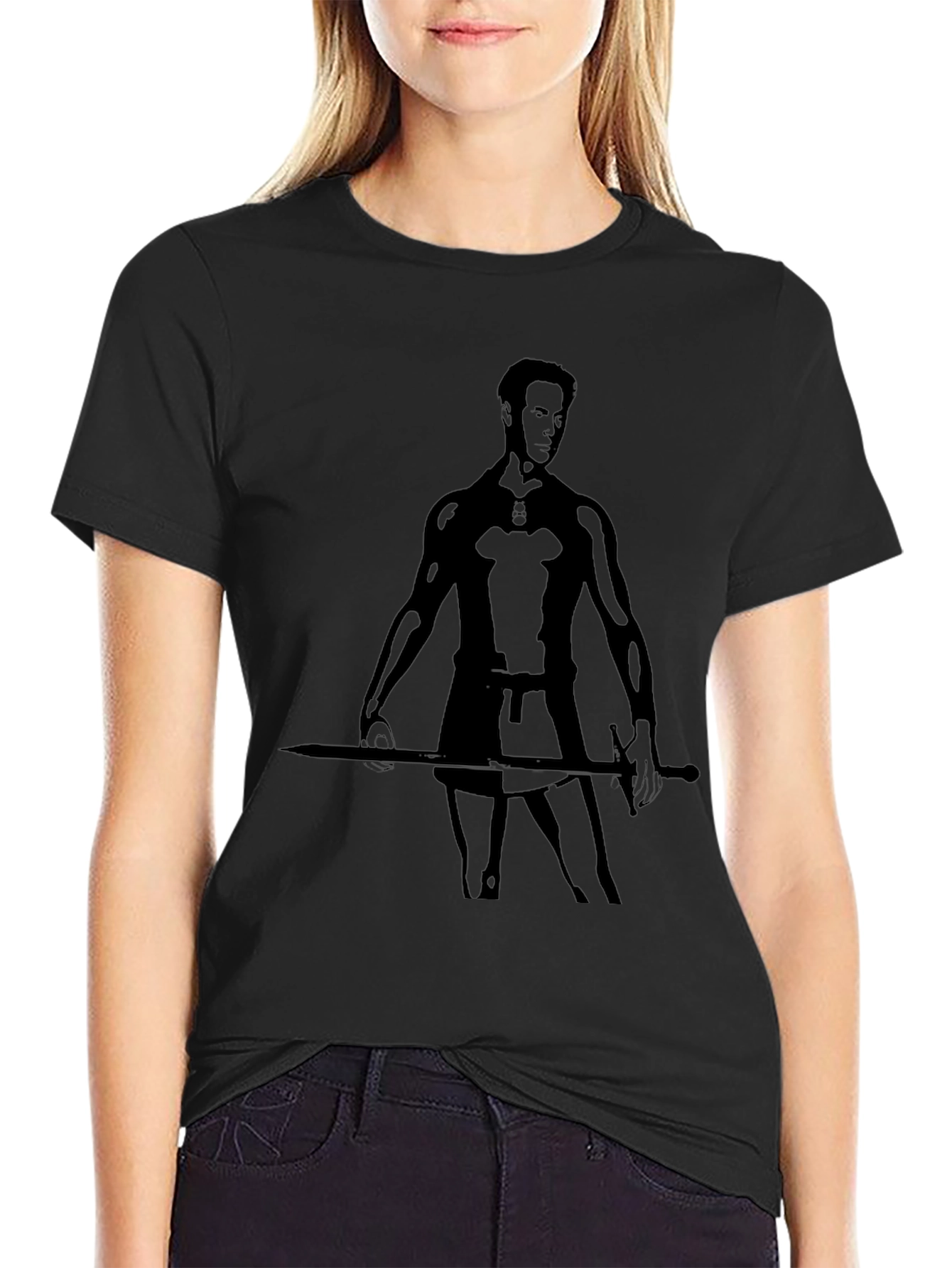 Silhouette Warrior T-Shirt - Mens Black Tee