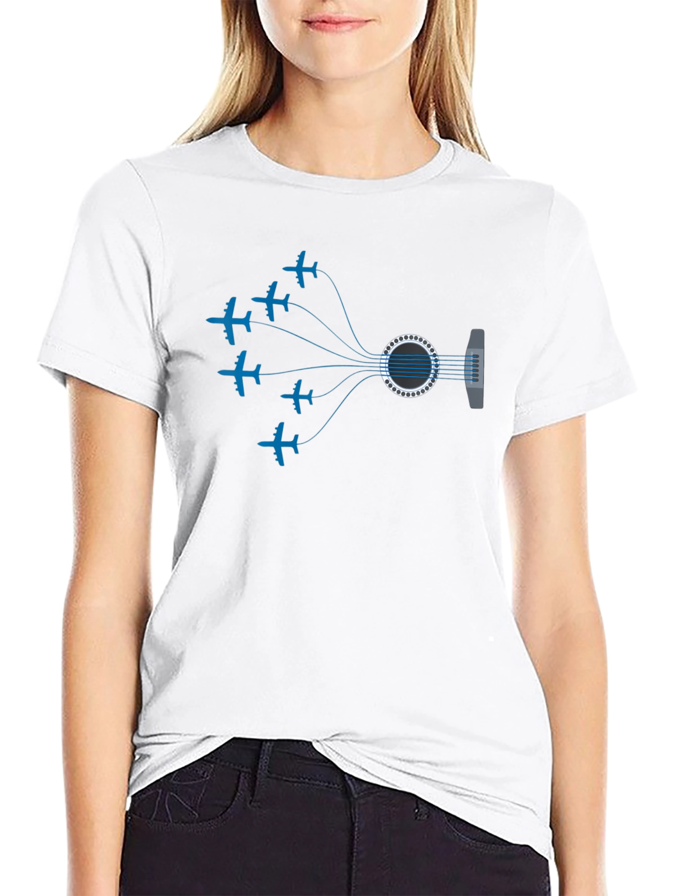 Aviation Guitar T-Shirt - Music & Flight Design