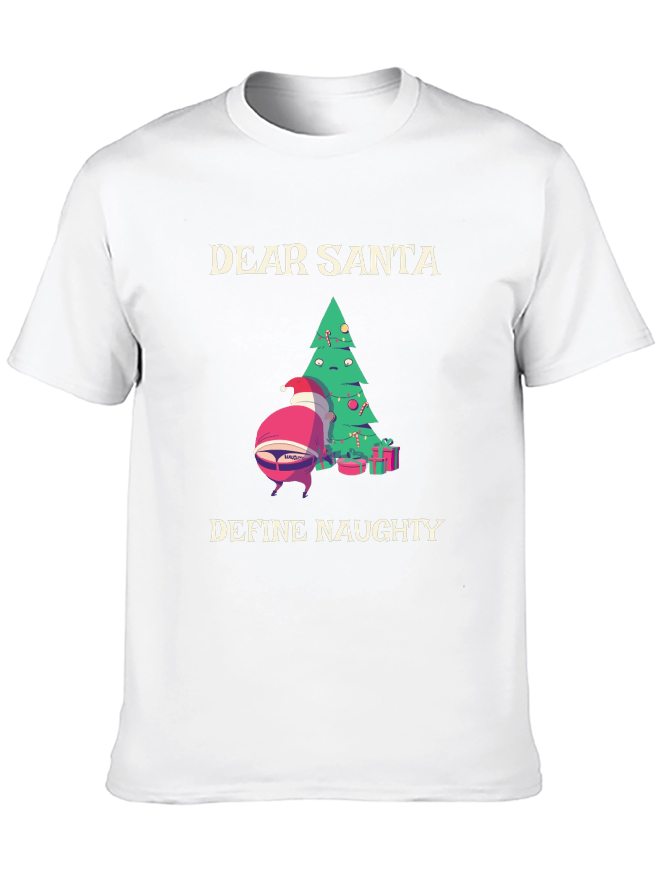Dear Santa Define Naughty Black T-Shirt