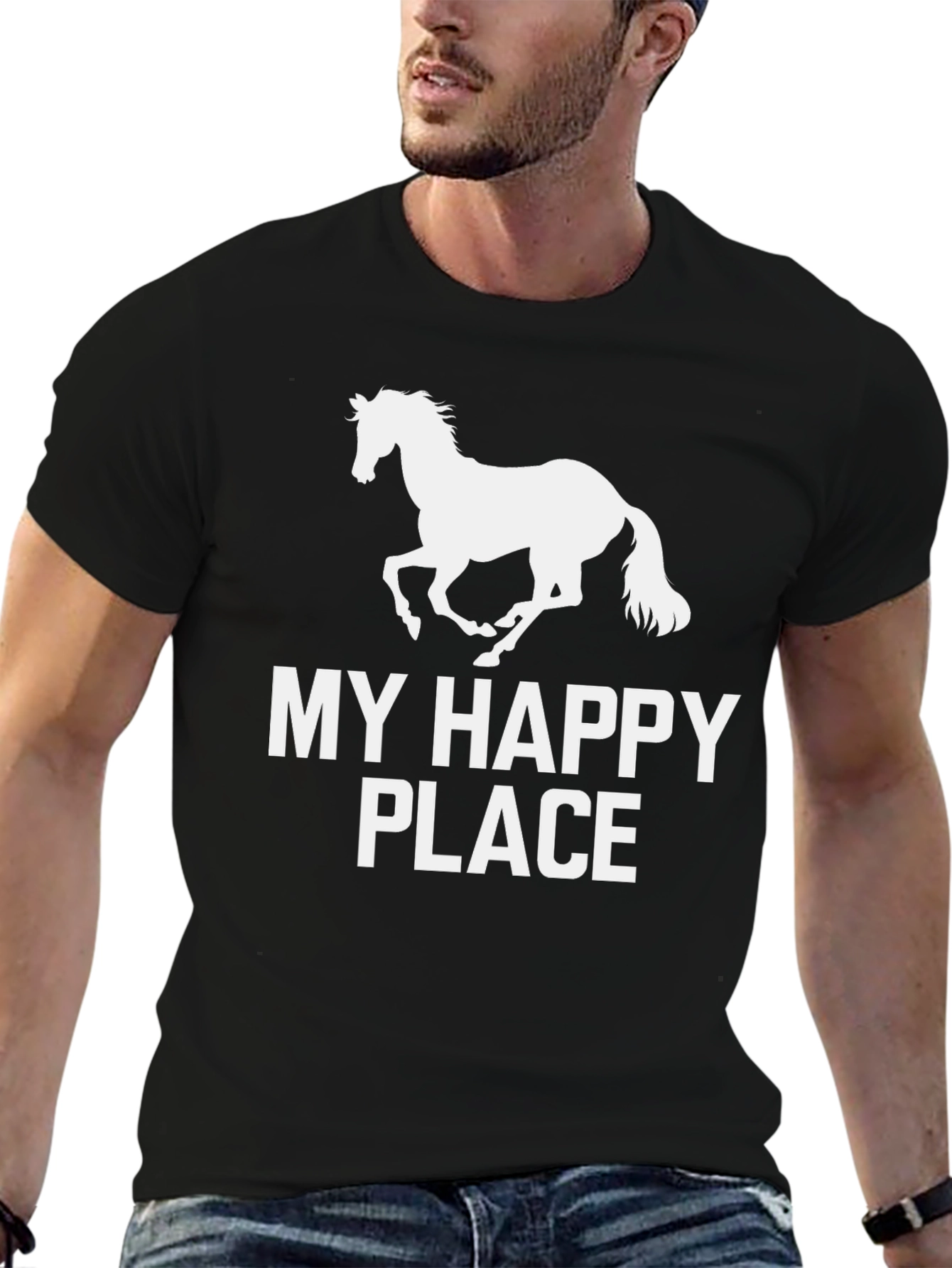 My Happy Place Horse Graphic T-Shirt