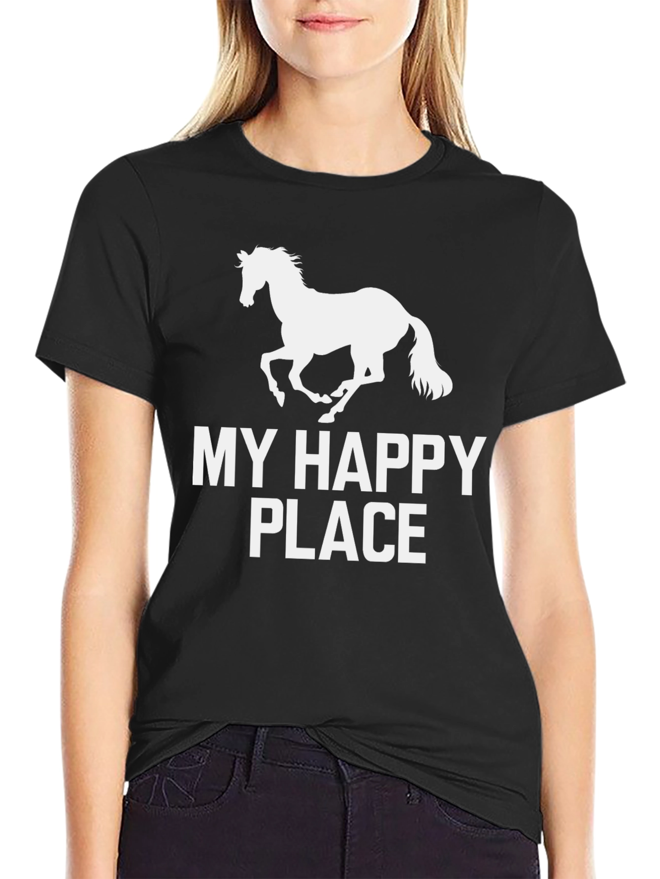 My Happy Place Horse Graphic T-Shirt