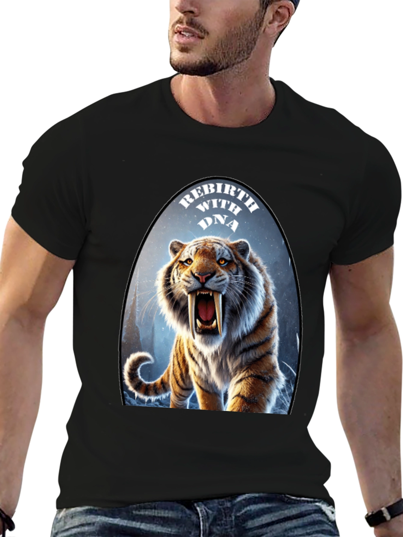Rebirth With DNA Tiger Graphic T-Shirt