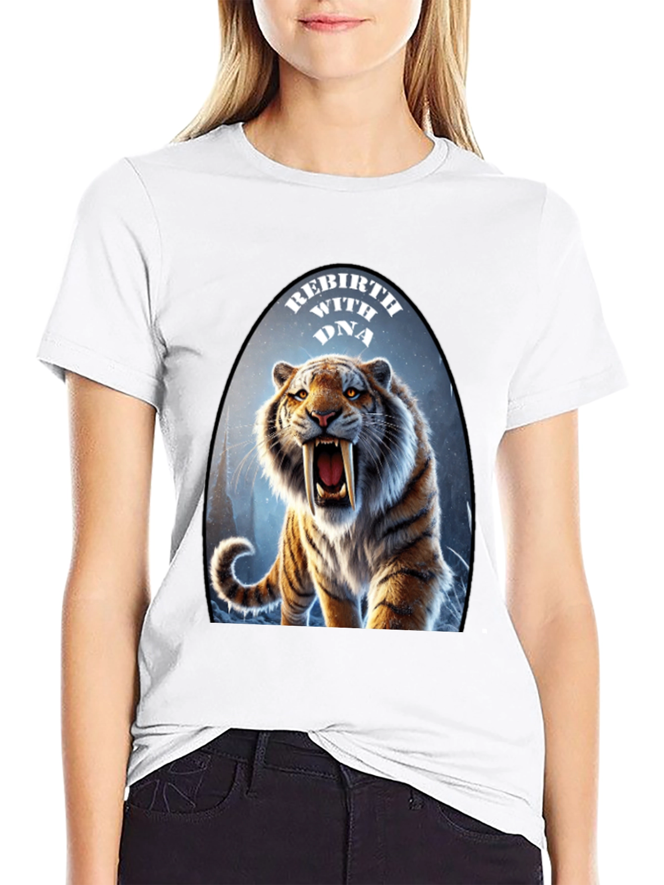Rebirth With DNA Tiger Graphic T-Shirt