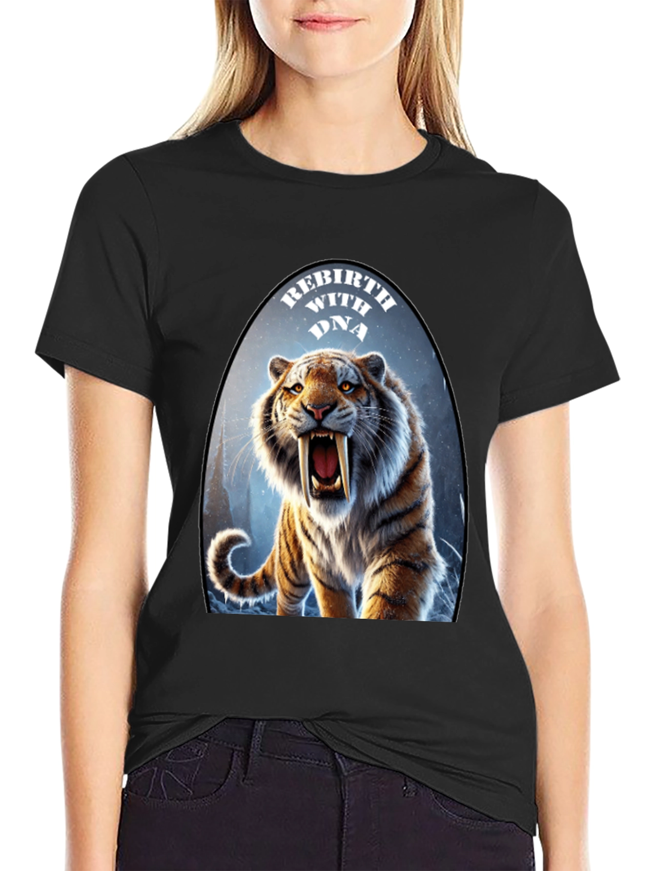 Rebirth With DNA Tiger Graphic T-Shirt