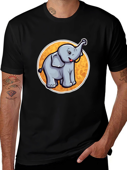 Cute Elephant Graphic Tee - Soft Cotton Blend