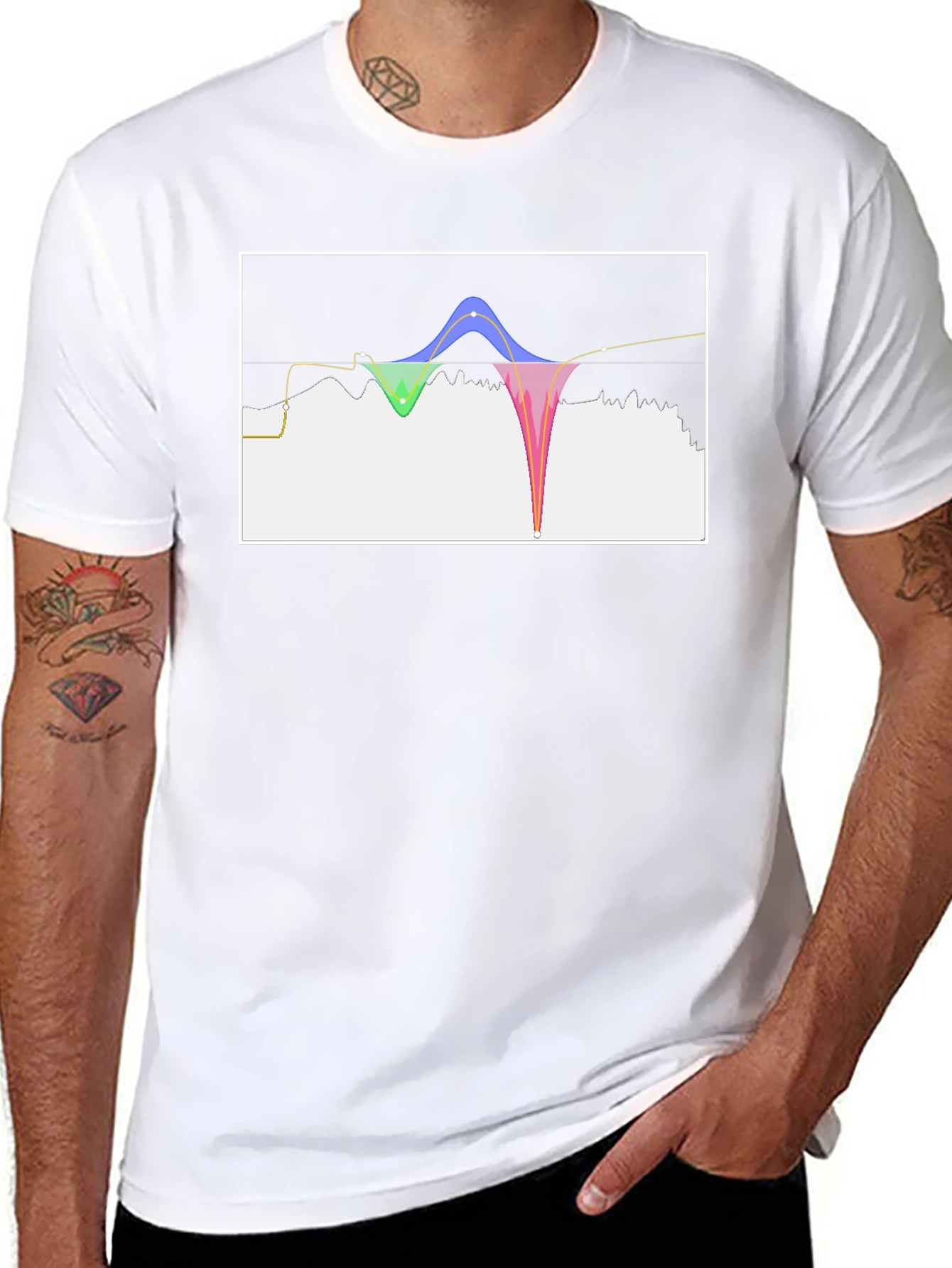 Abstract Graph T-Shirt - Black