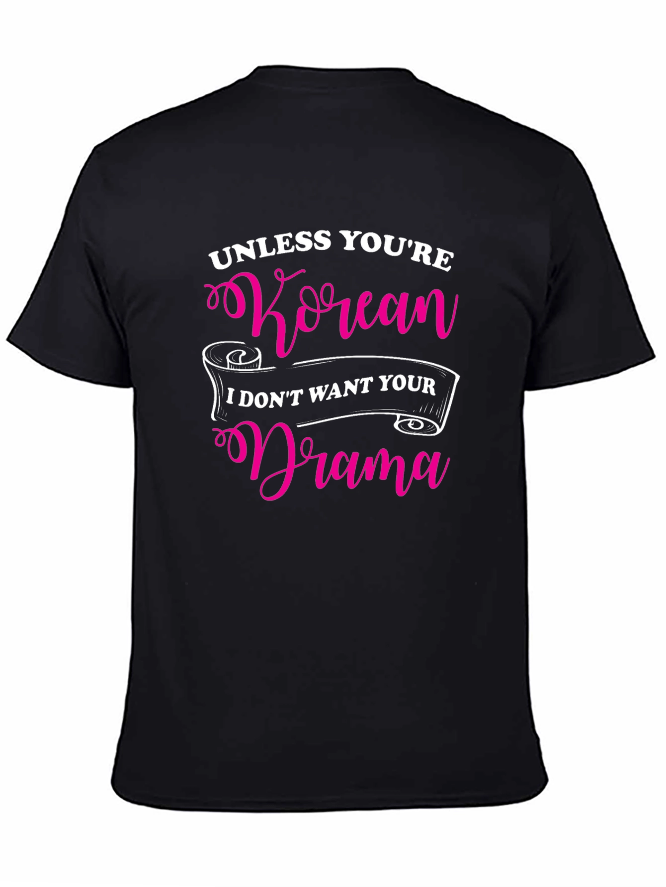 Korean Drama Black Graphic Tee Novelty