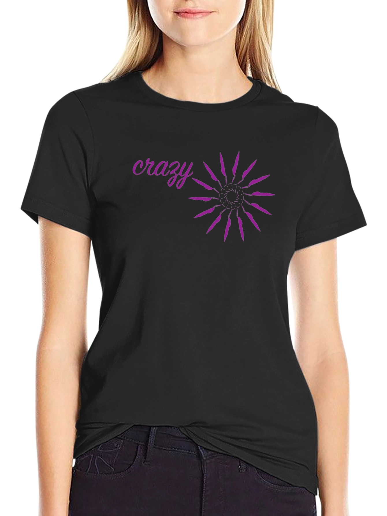 Crazy Graphic Black T-Shirt