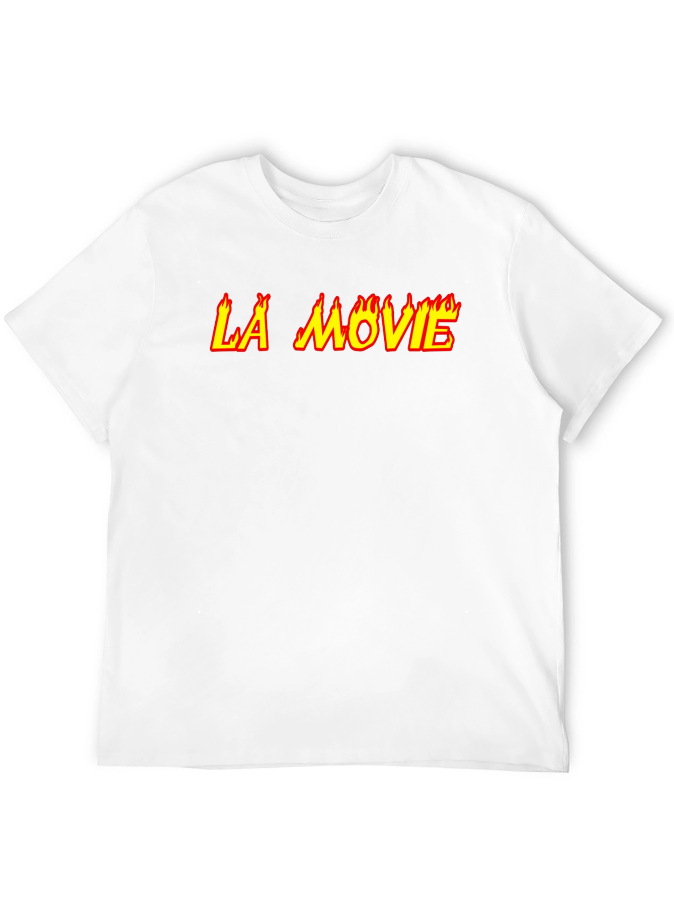 LA Movie Graphic Tee - Flaming Text Design