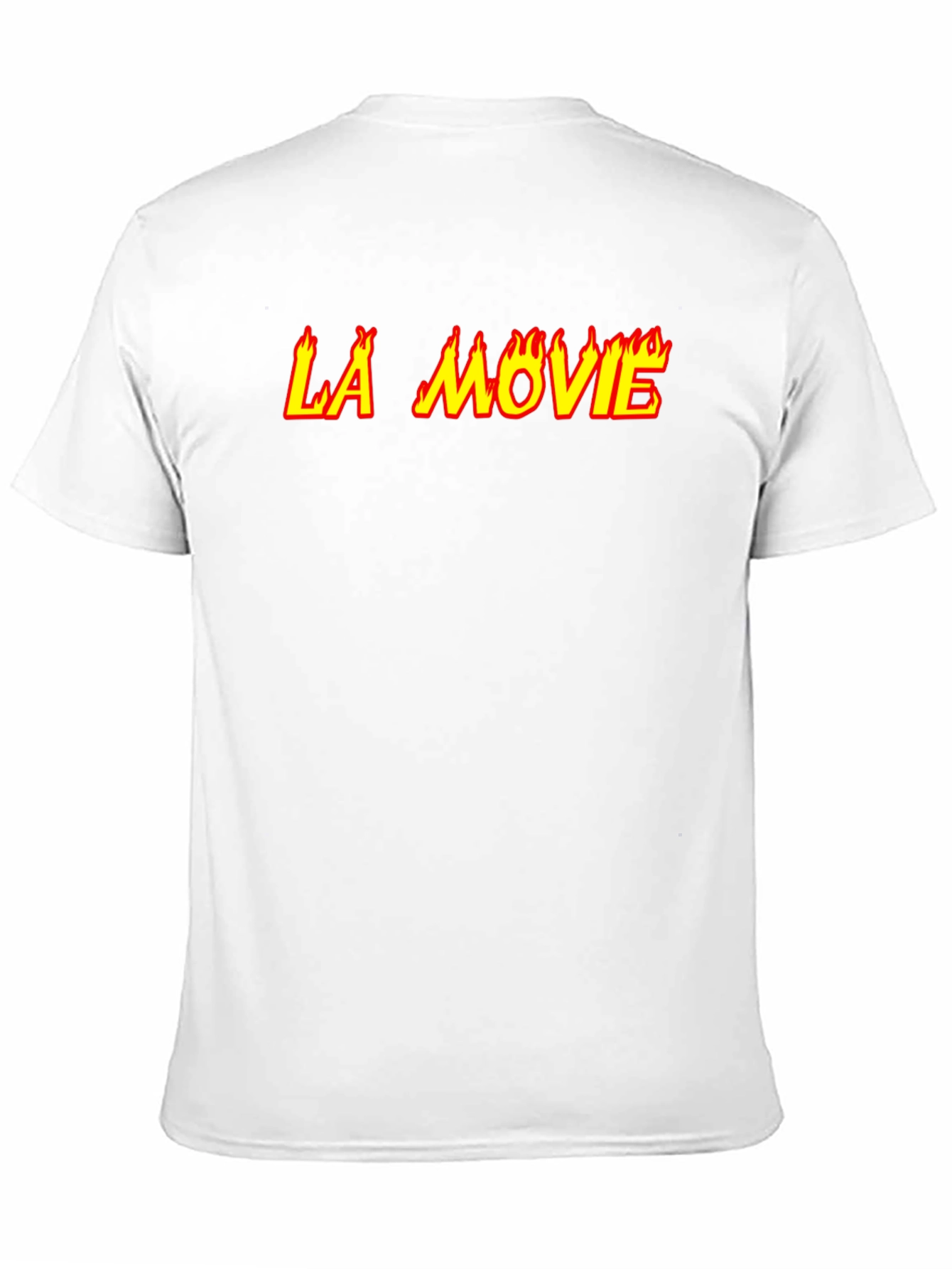 LA Movie Graphic Tee - Flaming Text Design