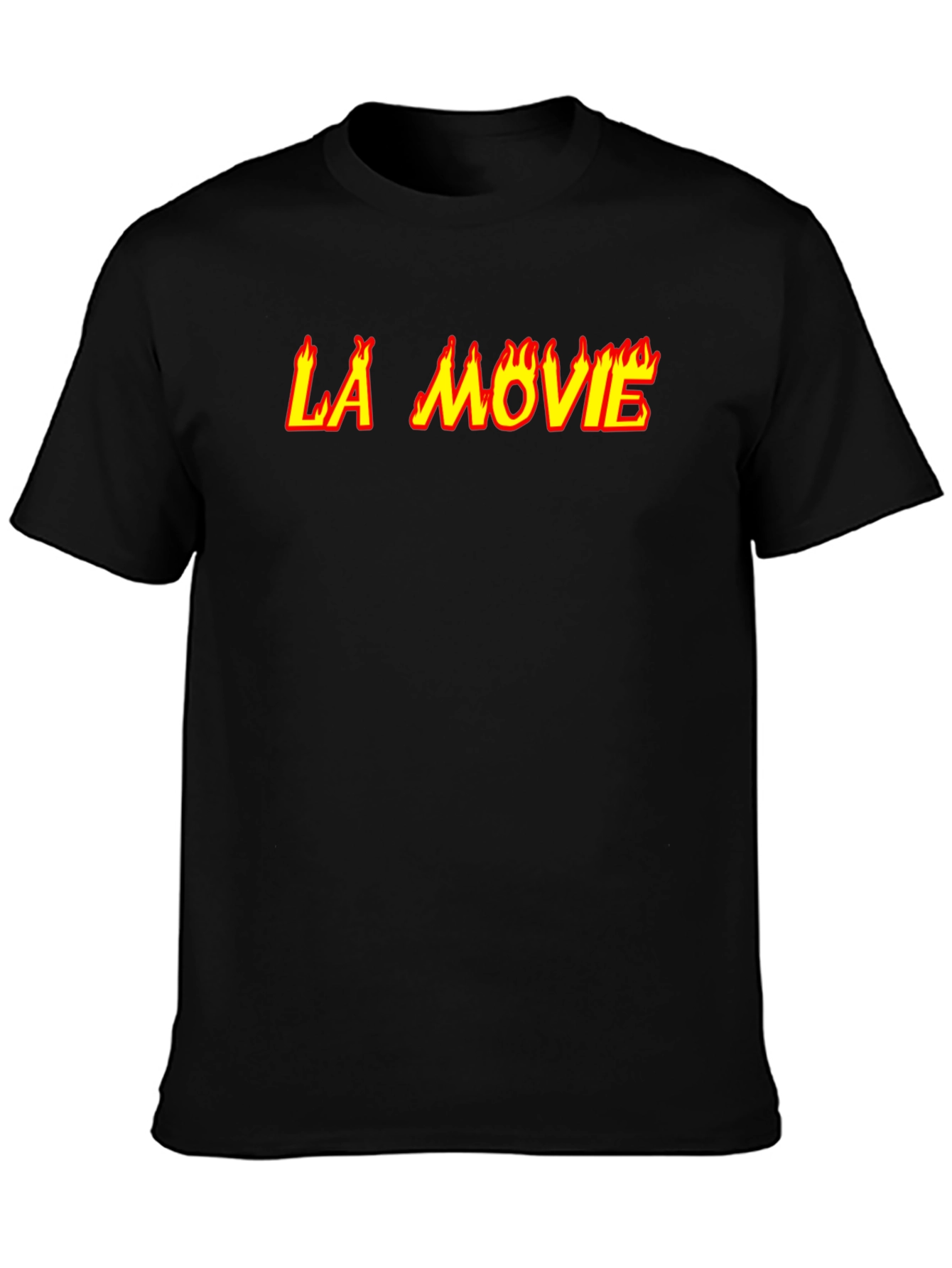 LA Movie Graphic Tee - Flaming Text Design
