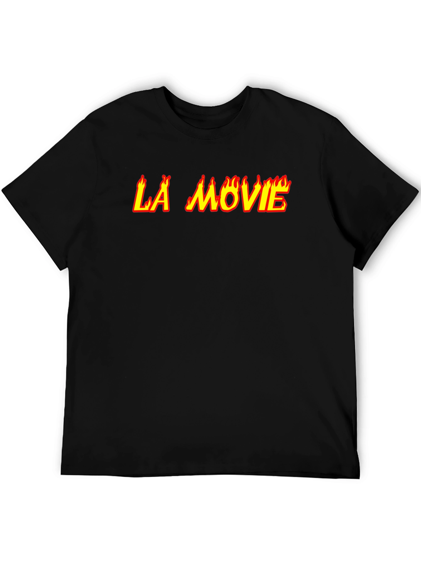 LA Movie Graphic Tee - Flaming Text Design