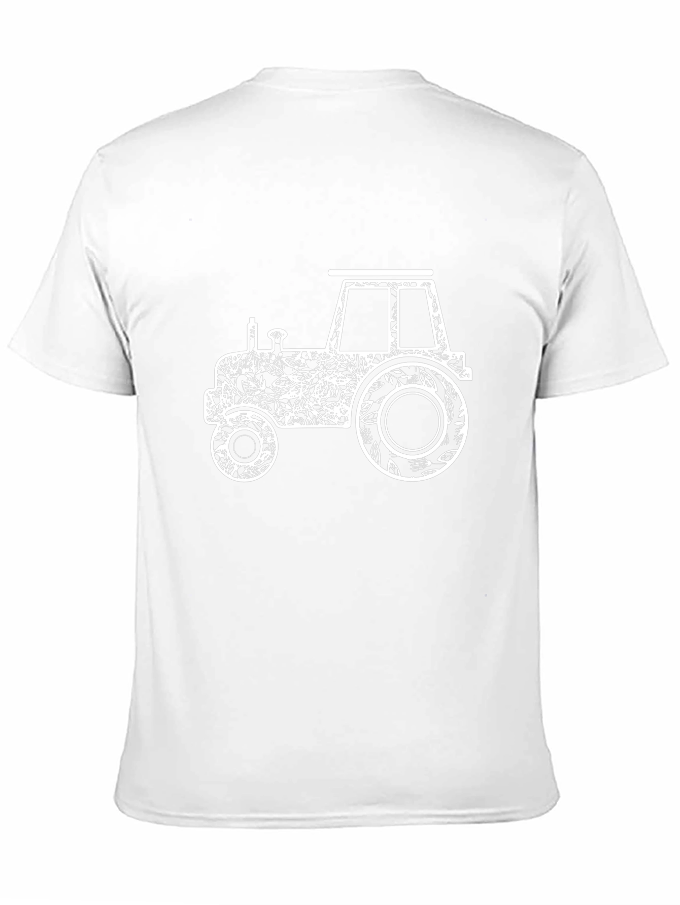 Floral Tractor Graphic Tee - Black Cotton