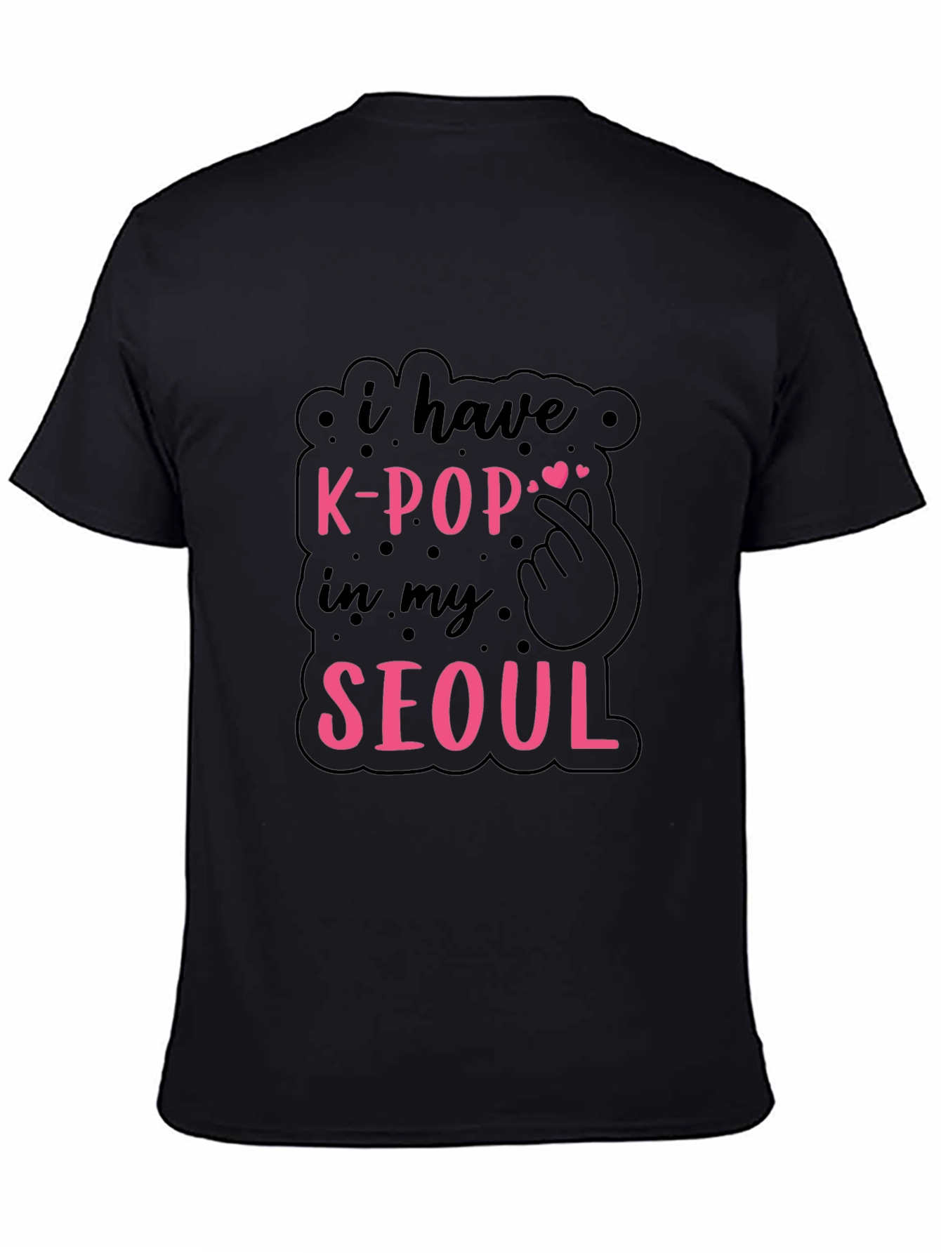 K-Pop in My Seoul Black T-Shirt