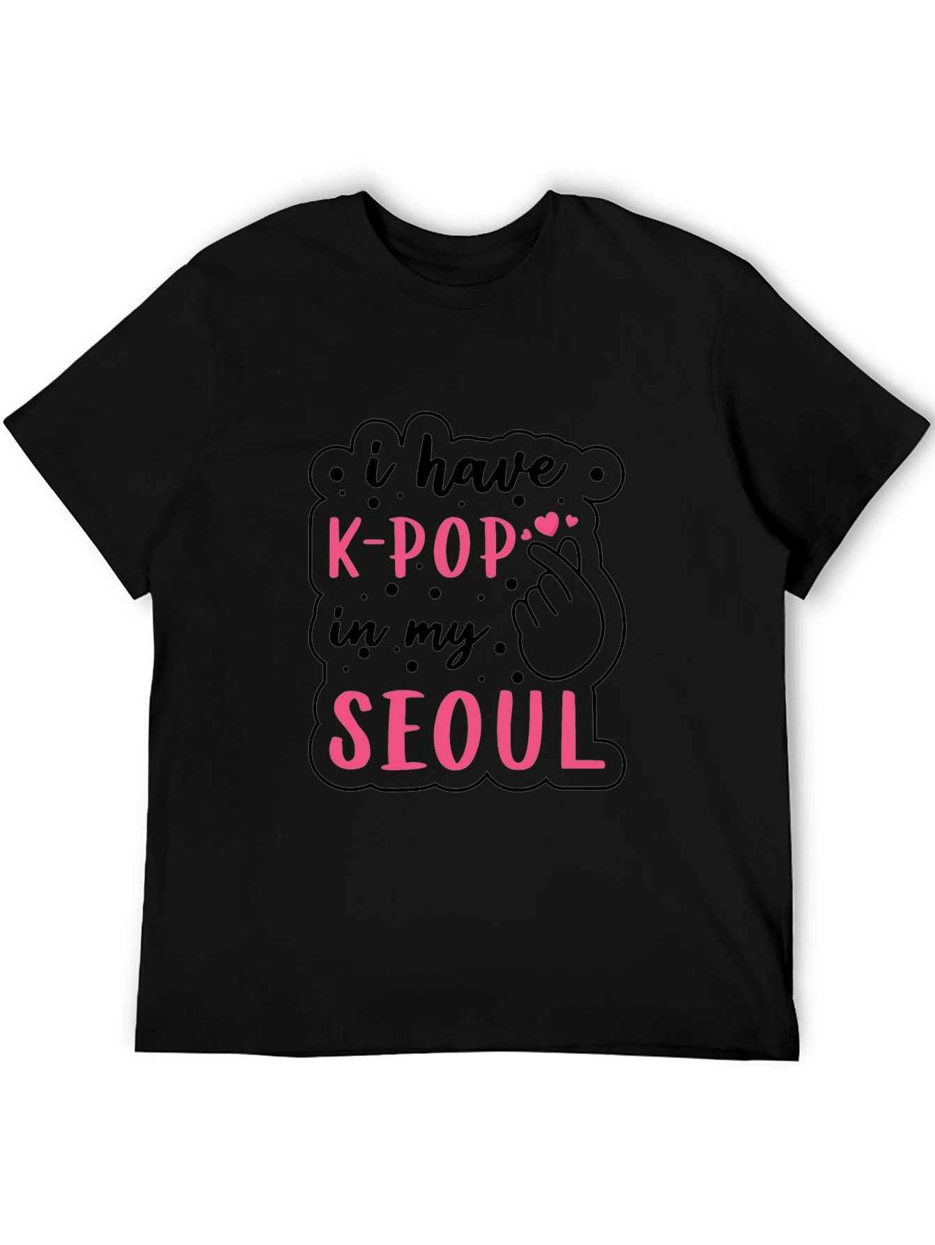 K-Pop in My Seoul Black T-Shirt