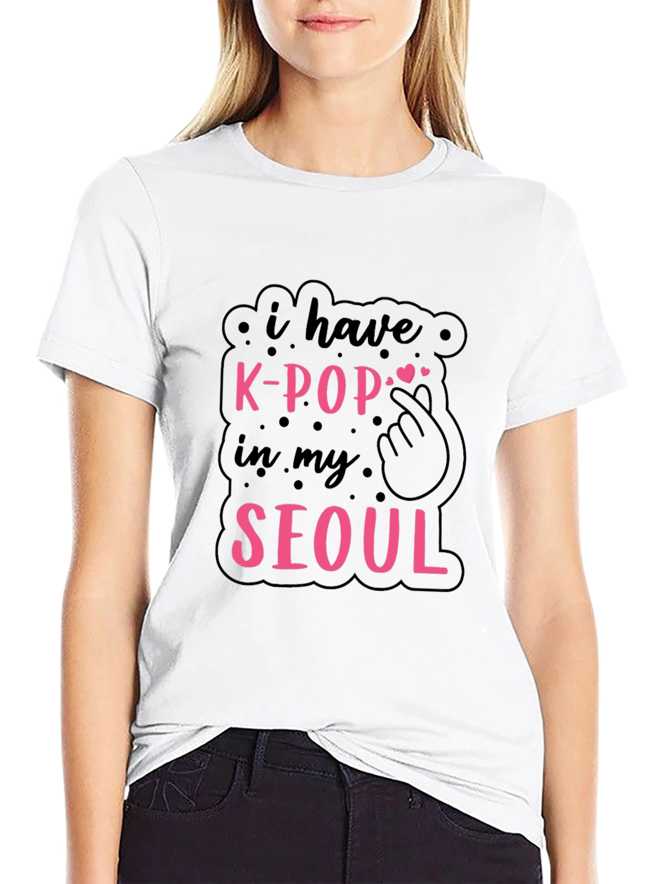 K-Pop in My Seoul Black T-Shirt