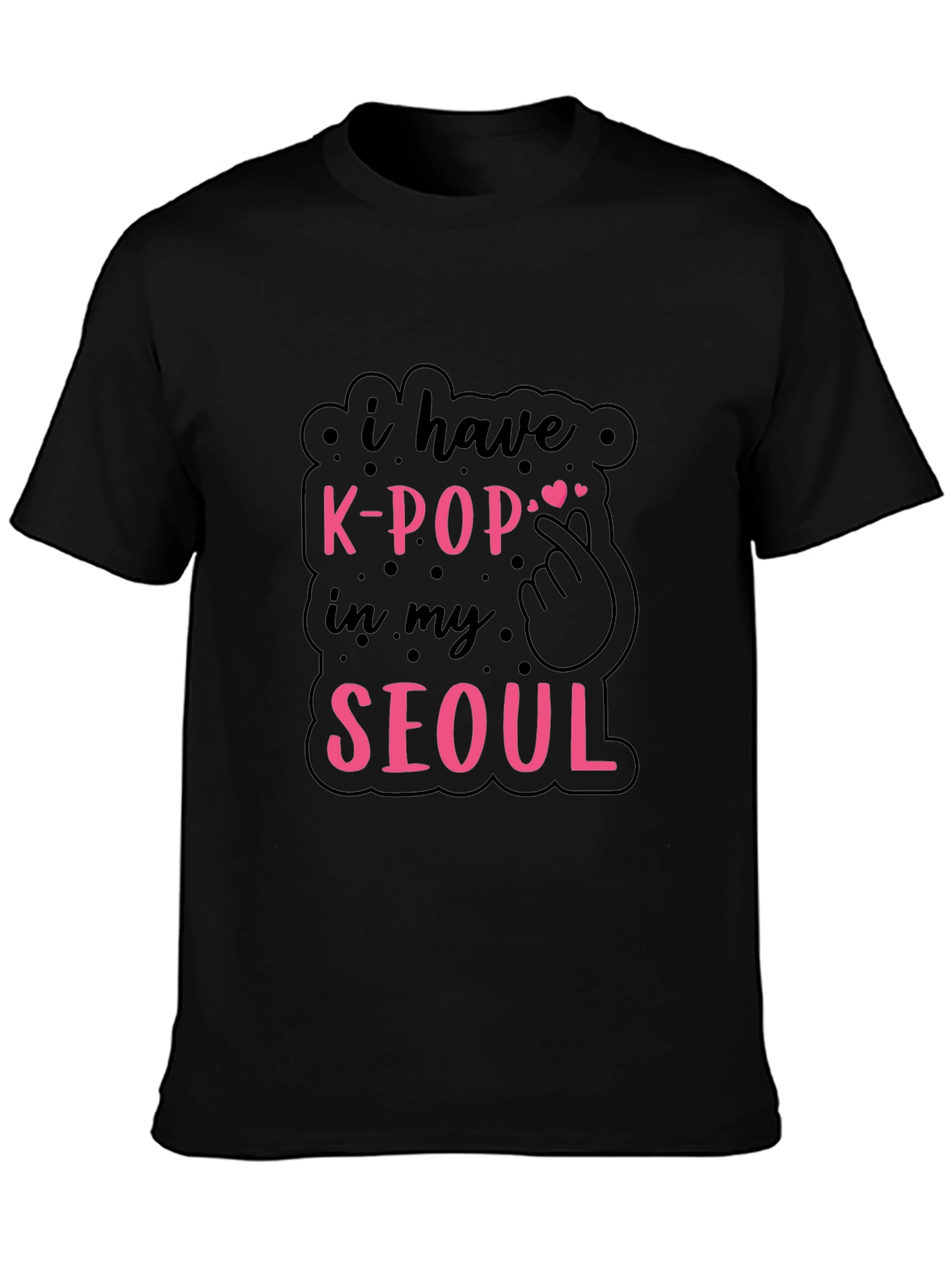 K-Pop in My Seoul Black T-Shirt