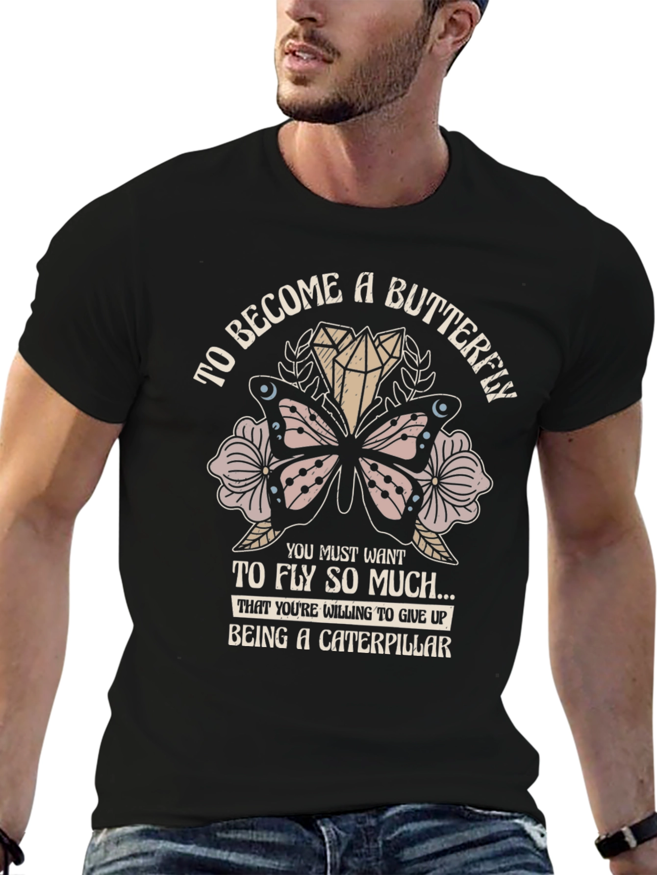 Butterfly Caterpillar T-Shirt - Motivational Tee